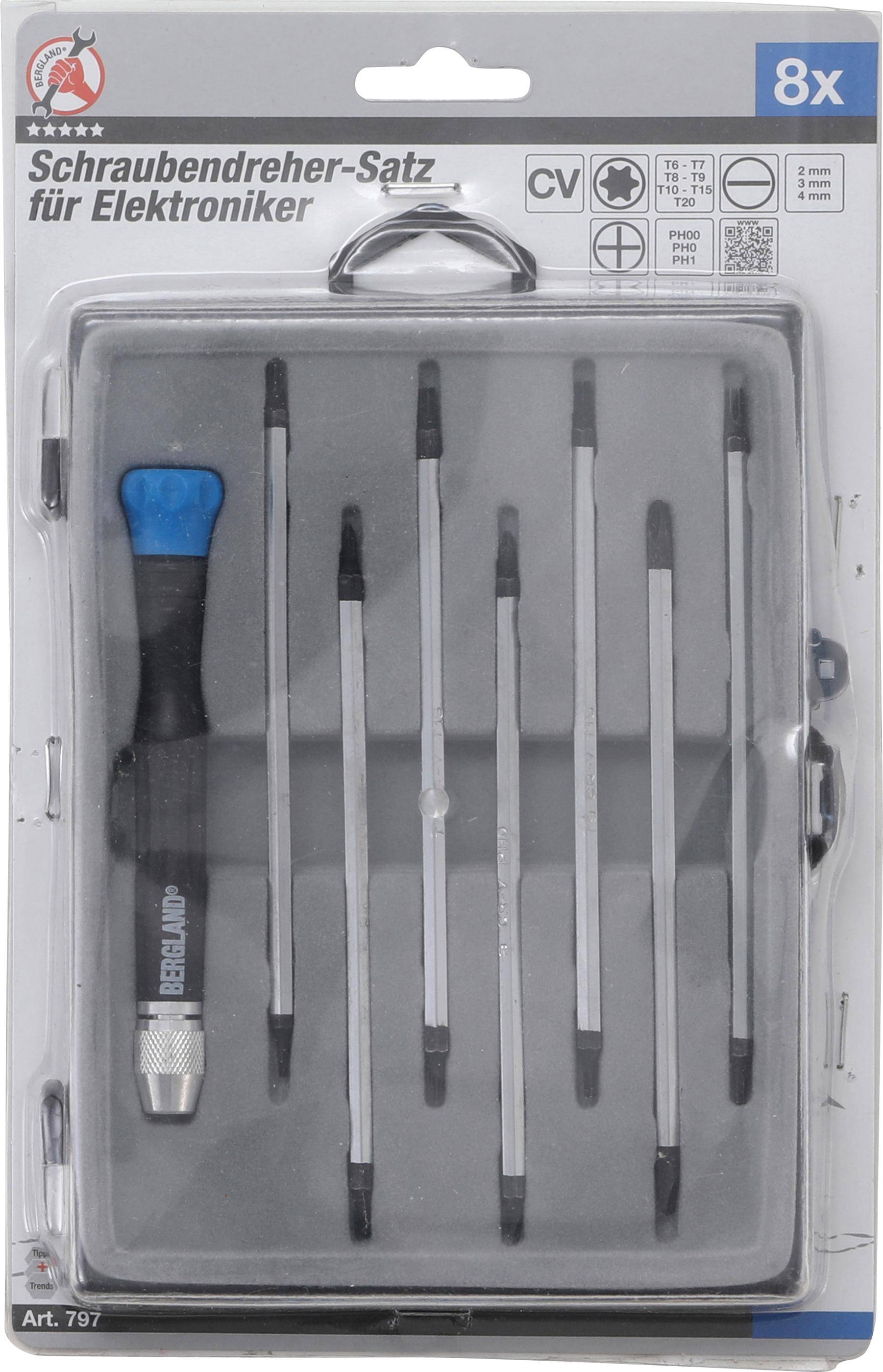 BGS Do It Yourself Schraubendreher-Satz für Elektroniker | 8-tlg.