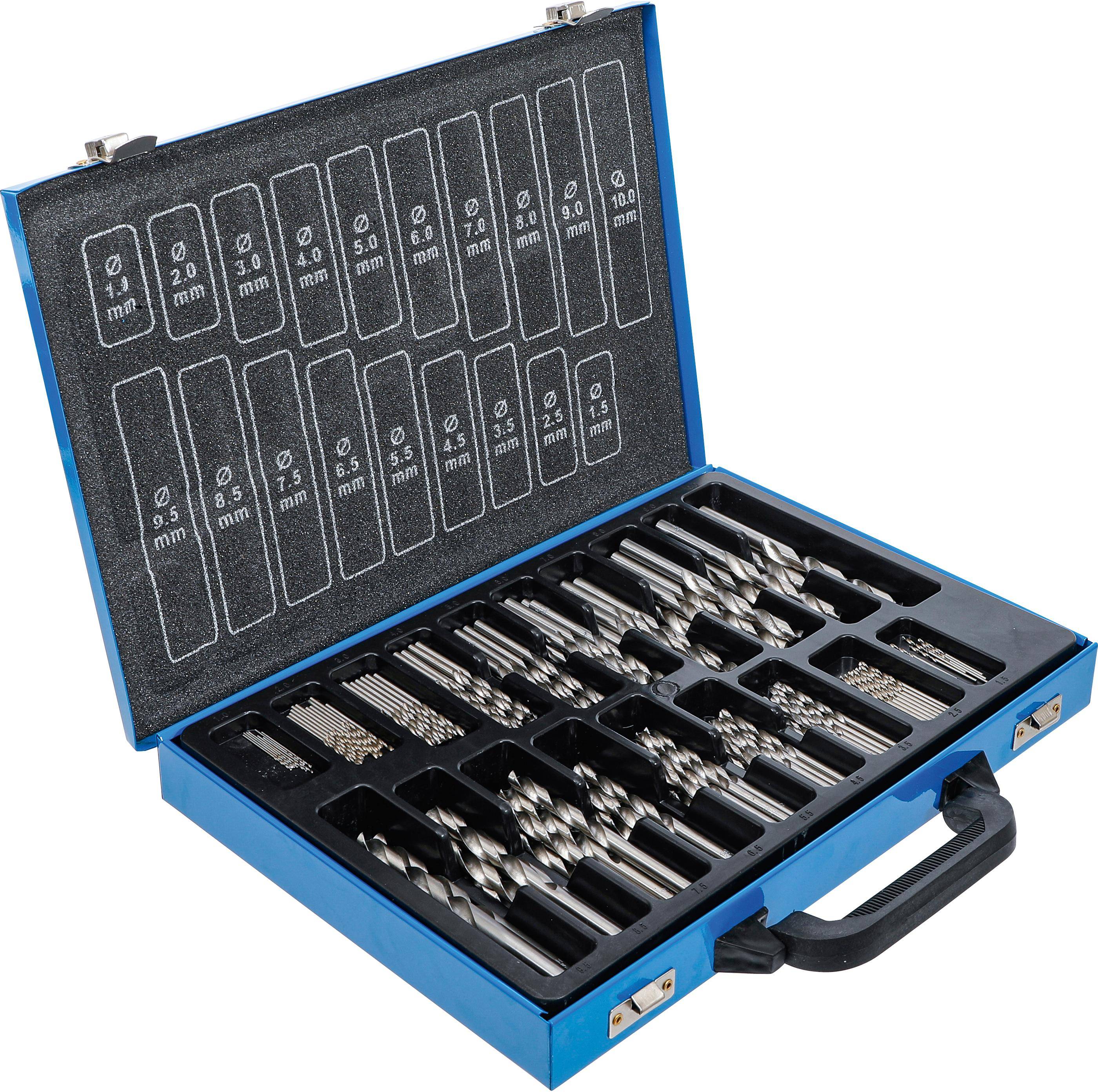 BGS technic Spiralbohrer-Satz | HSS | 1 - 10 mm | 170-tlg.