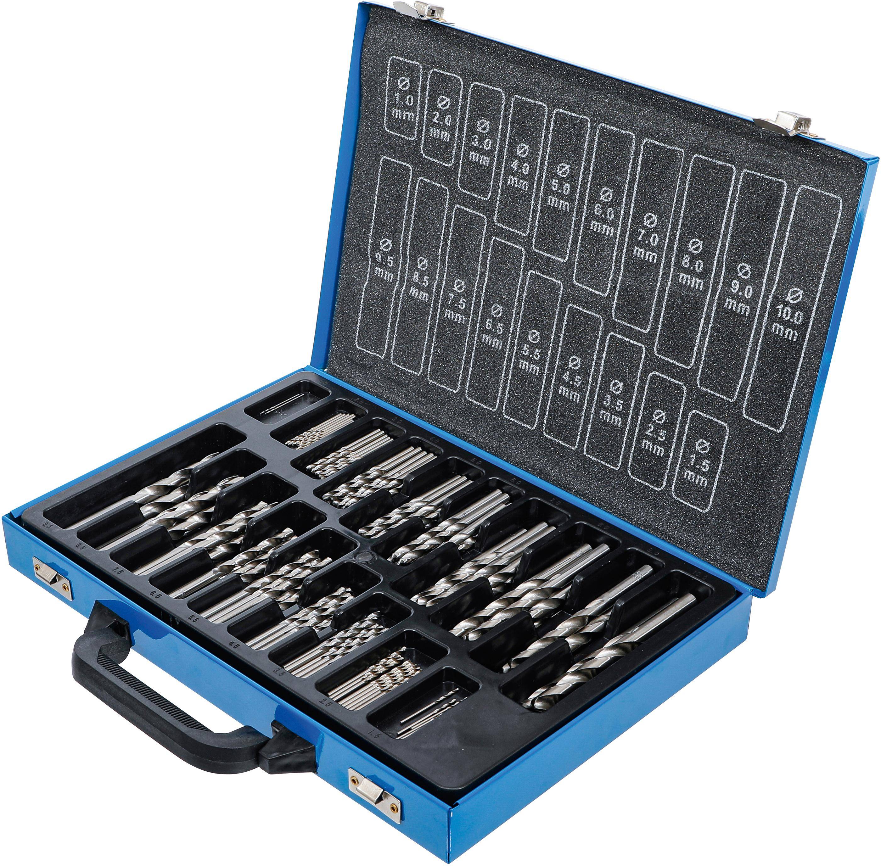 BGS technic Spiralbohrer-Satz | HSS | 1 - 10 mm | 170-tlg.
