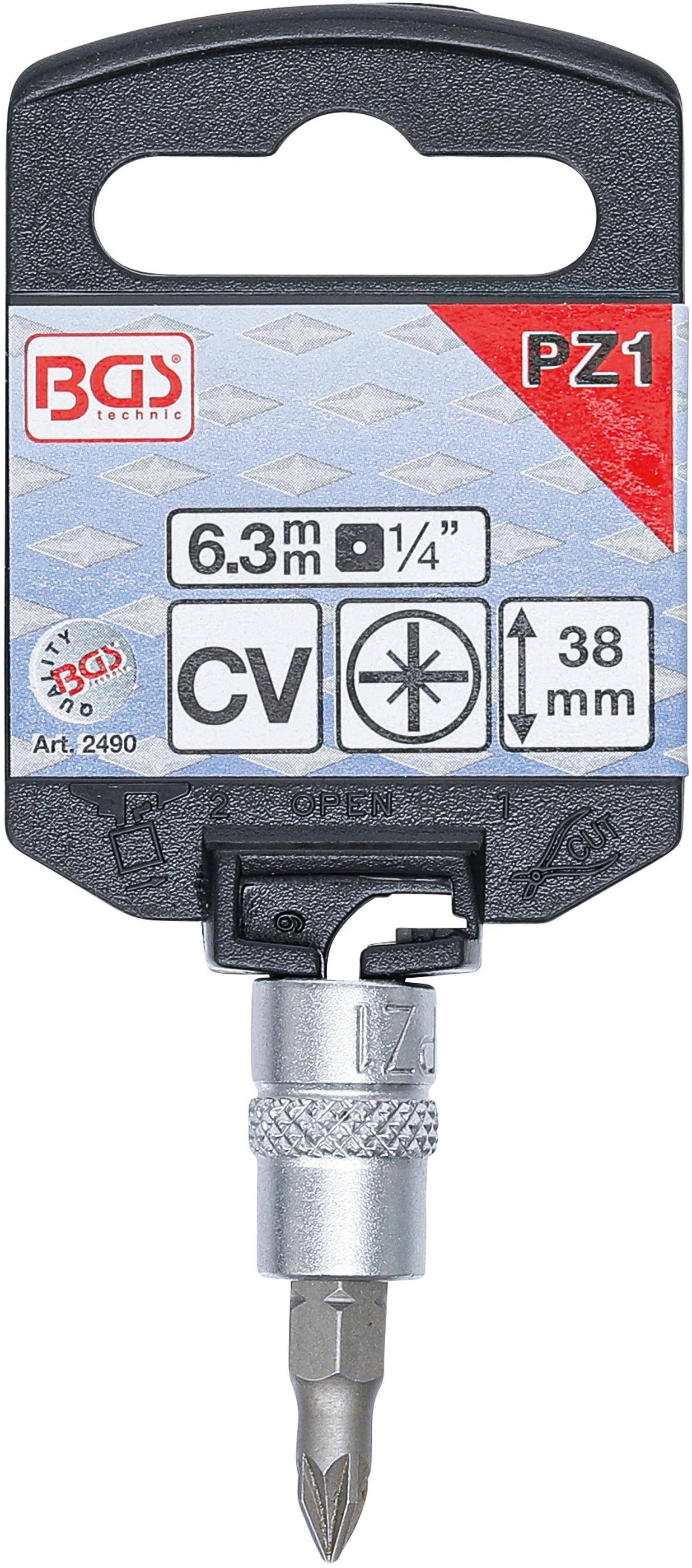 BGS Bit-Einsatz | Antrieb Innenvierkant 6,3 mm (1/4") | Kreuzschlitz