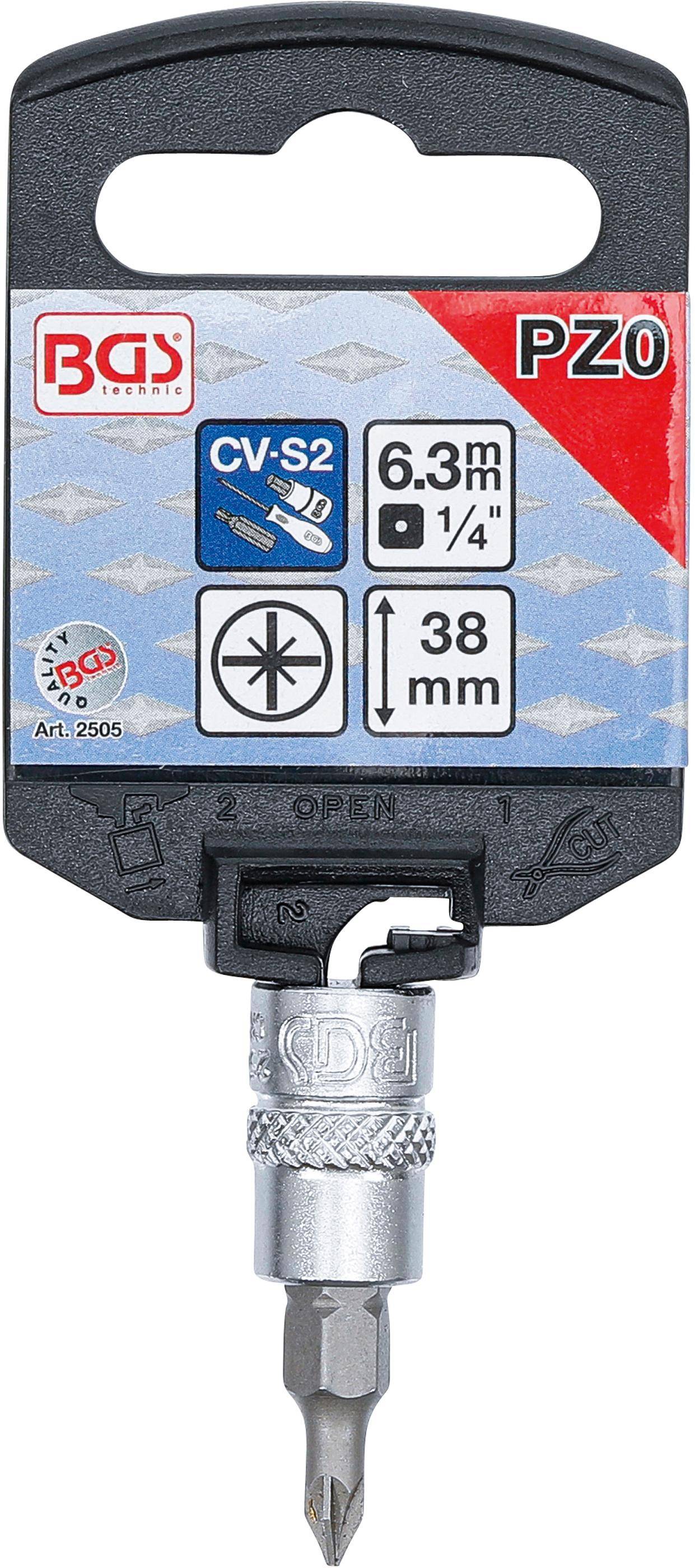 BGS Bit-Einsatz | Antrieb Innenvierkant 6,3 mm (1/4") | Kreuzschlitz