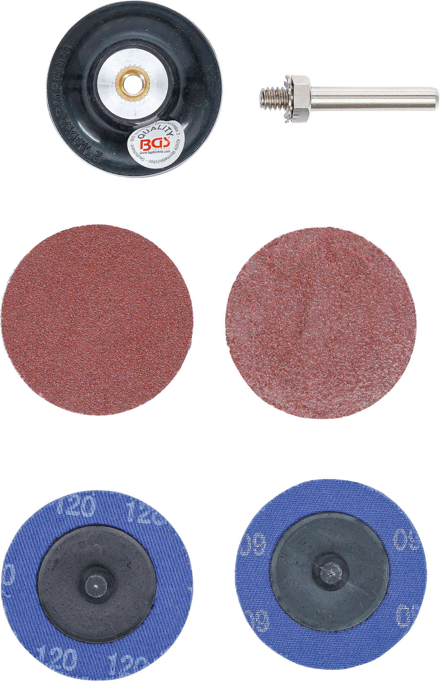 BGS technic Schleifscheiben / Schleifteller-Satz | Ø 50 mm