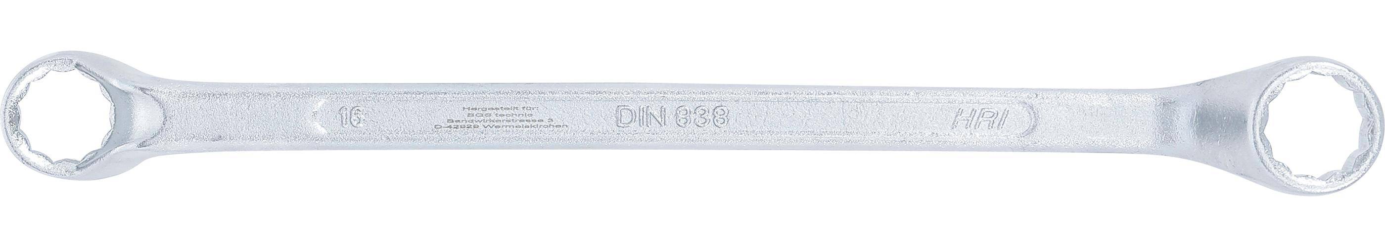 BGS Doppel-Ringschlssel, gekrpft | SW 16 x 17 mm