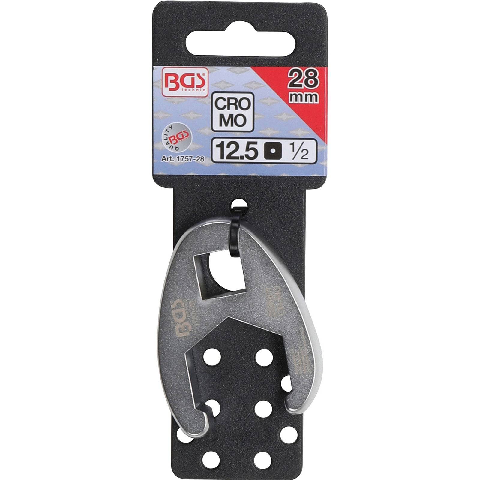 BGS Hahnenfußschlüssel Antrieb Innenvierkant 12,5 mm (1/2") SW 28 mm - 1757-28