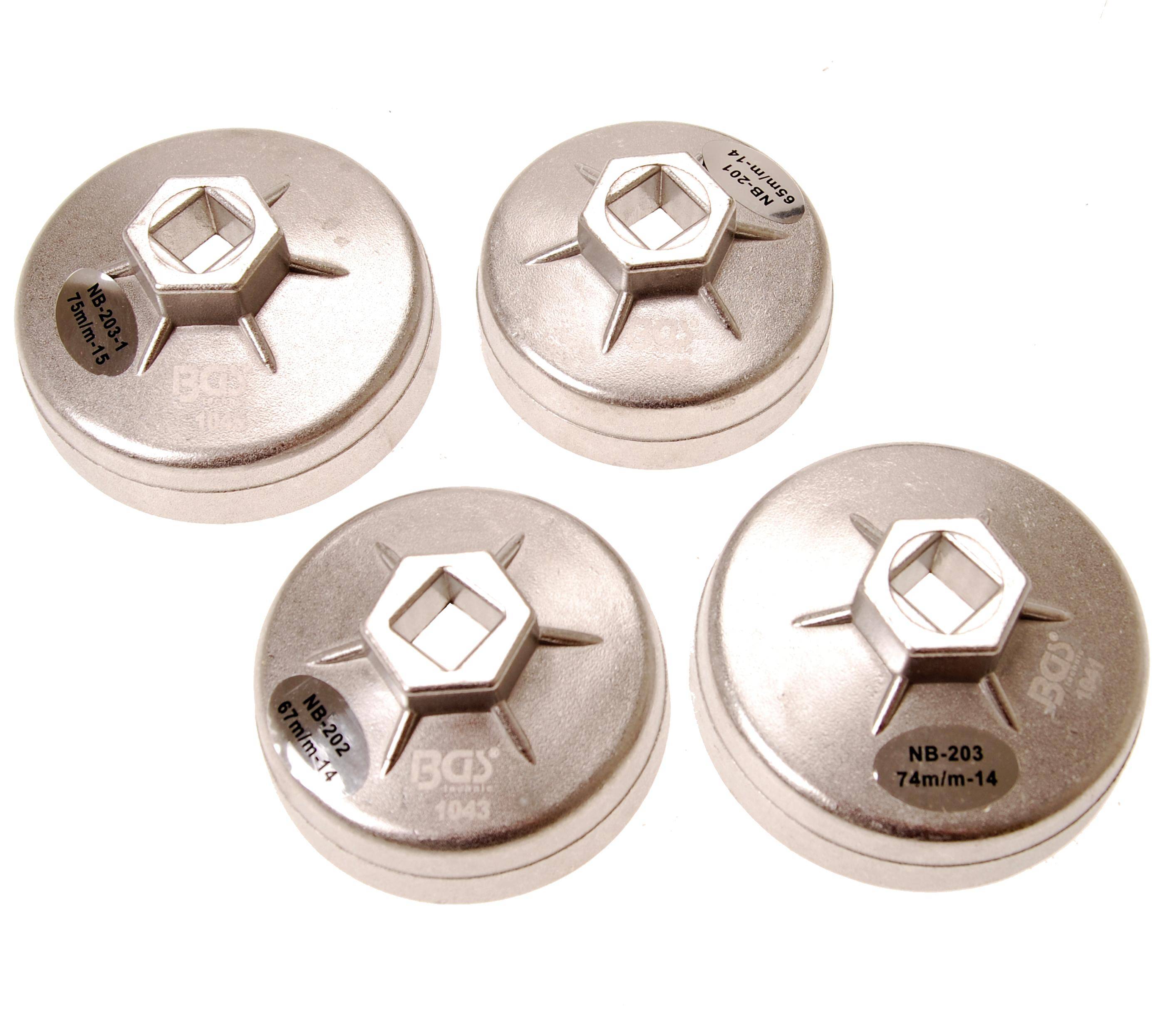 BGS Ölfilterschlüssel-Satz | Ø 65 - 75 mm | 4-tlg.