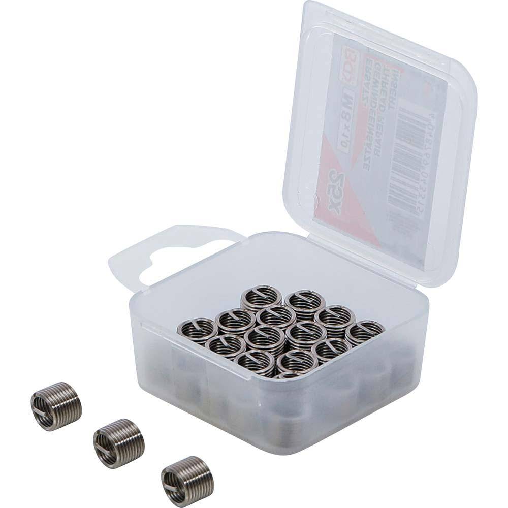 Ersatz-Gewindeeinsätze - für Gewinde/Steigung M8 x 1,0 mm - Inhalt 25 Stück