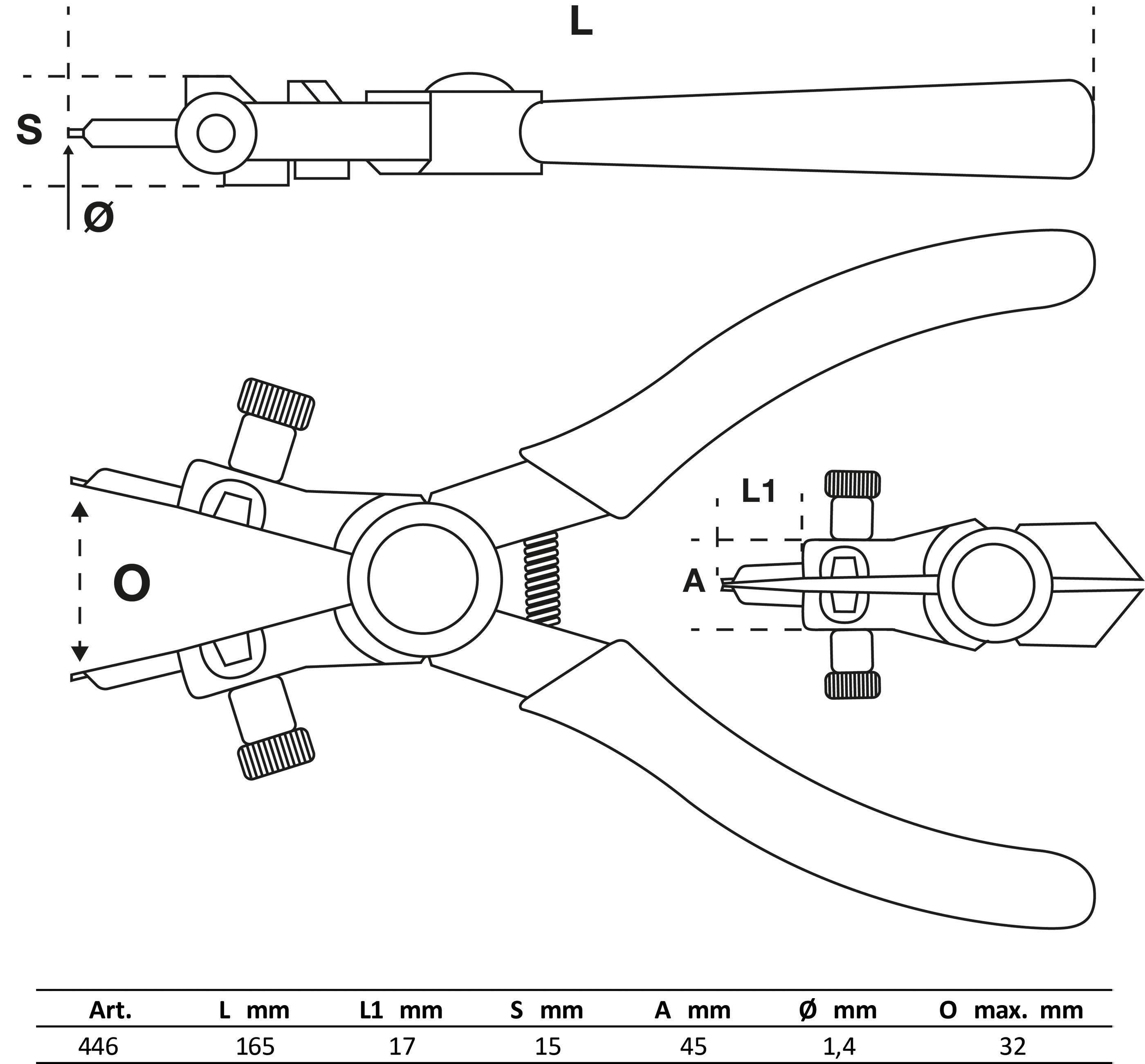 BGS technic Sprengringzange | fr Innensicherungen | 165 mm