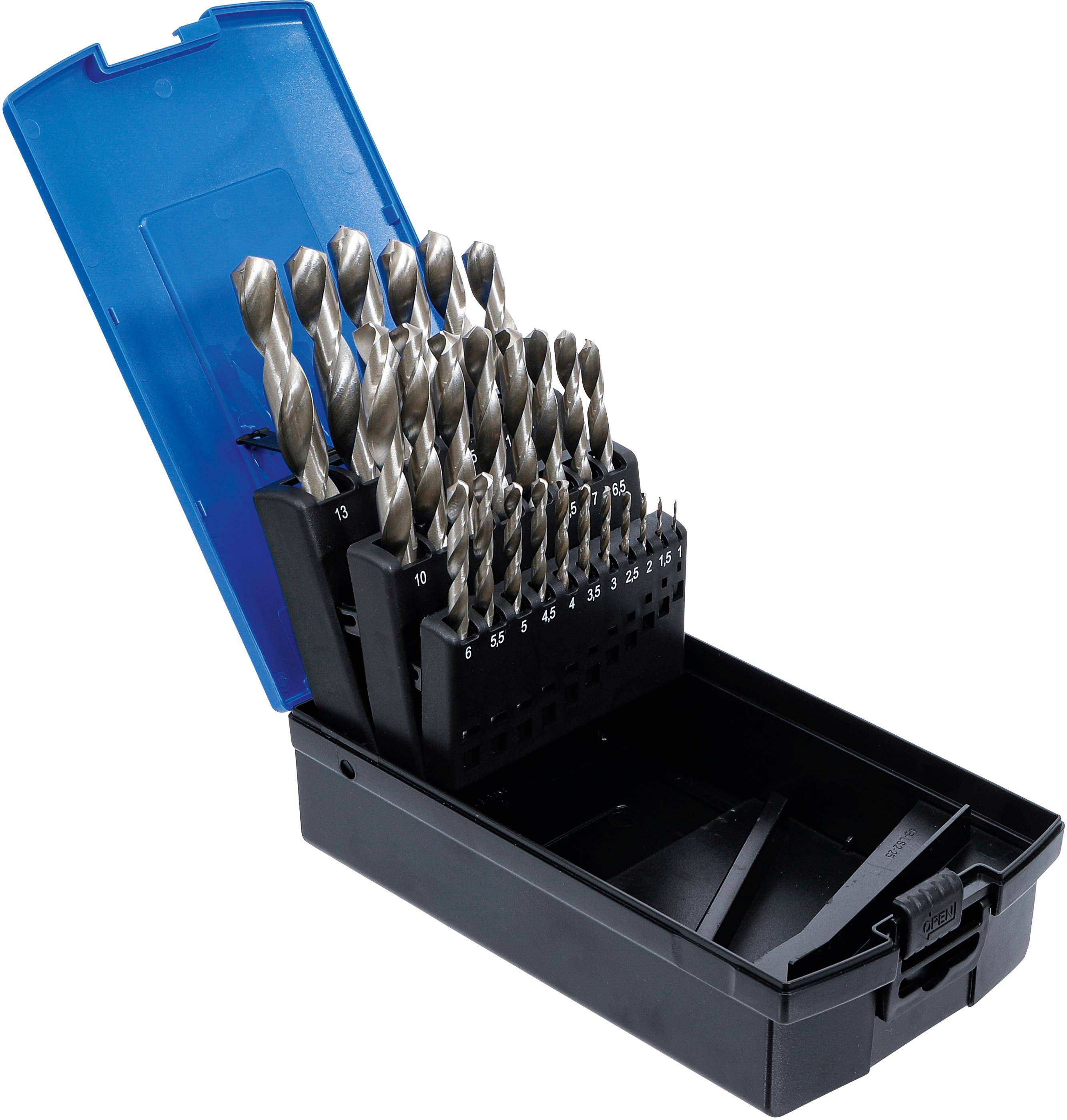 BGS technic Spiralbohrer-Satz | HSS | 1 - 13 mm | 25-tlg.
