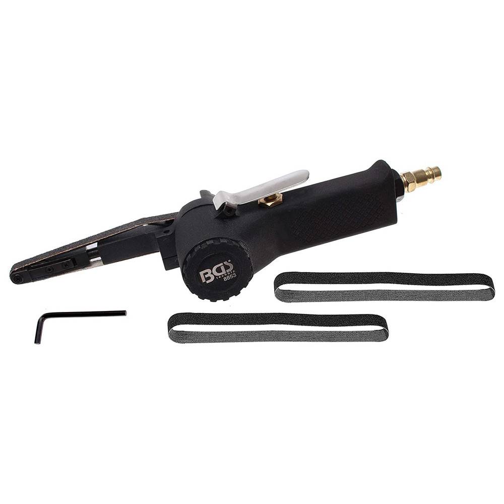 BGS Druckluft-Bandschleifer, Schleifmaschine für 10 mm Schleifbänder