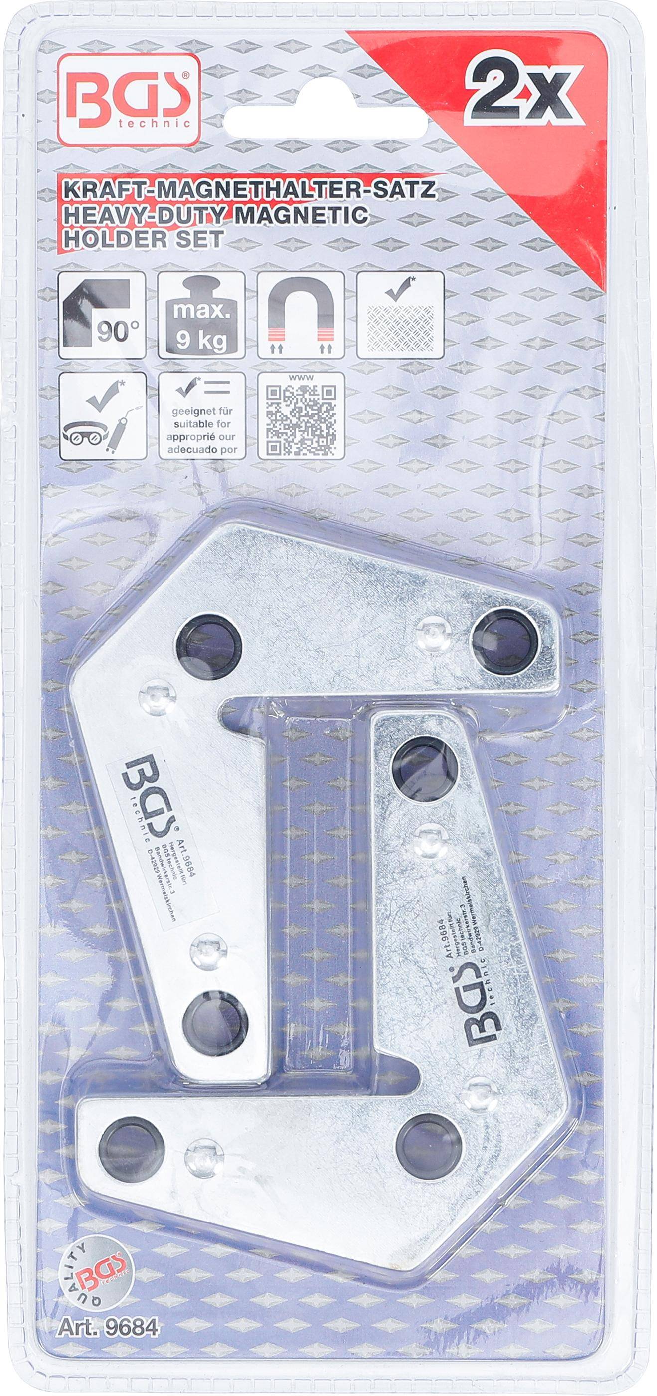 BGS technic Kraft-Magnethalter-Satz | L-Form | 2-tlg.