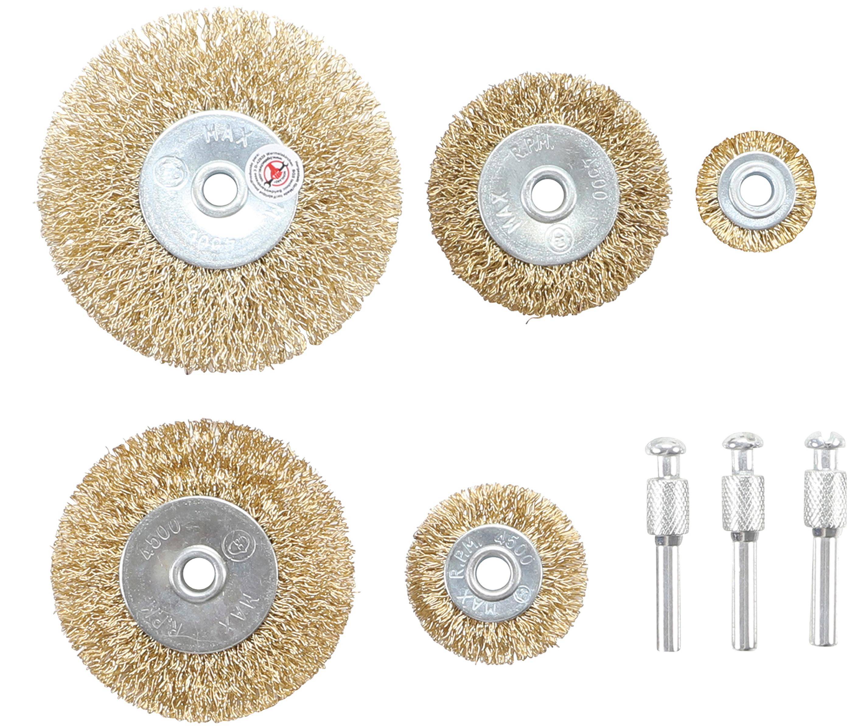 BGS Diy Stahldraht-Bürsten-Satz | Ø 25 - 75 mm | 8-tlg.