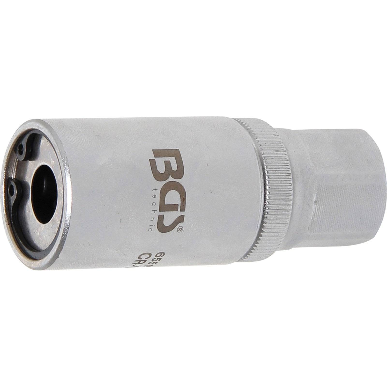 Ein zylinderförmiges Werkzeug mit Sockeladapter. Mit BGS markiert, wird es wahrscheinlich für mechanische oder automotive Anwendungen verwendet.