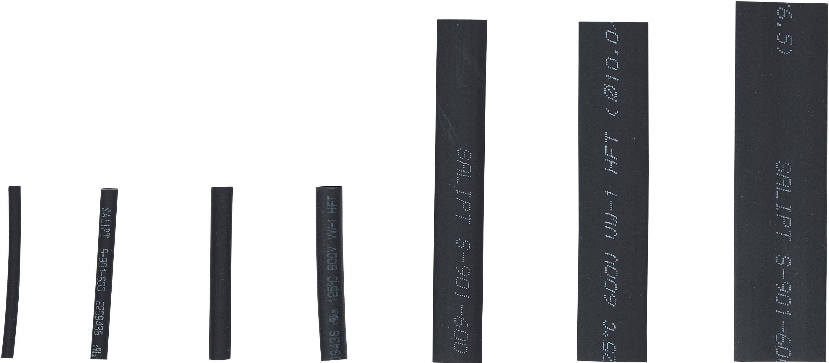 BGS Diy Schrumpfschlauch-Sortiment | schwarz | 126-tlg.
