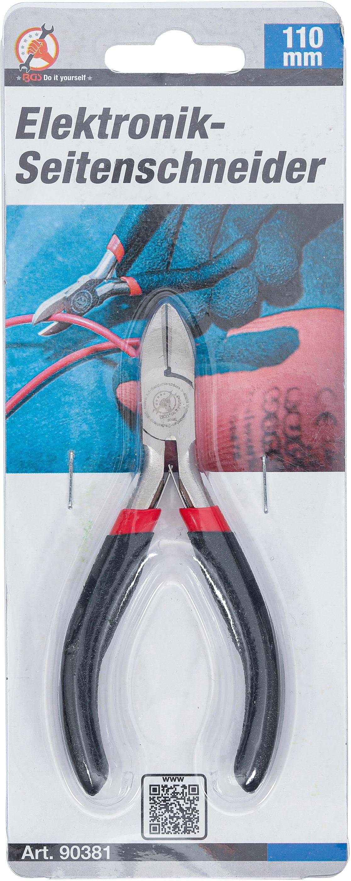 BGS technic Elektronik-Seitenschneider | mit Feder | 110 mm