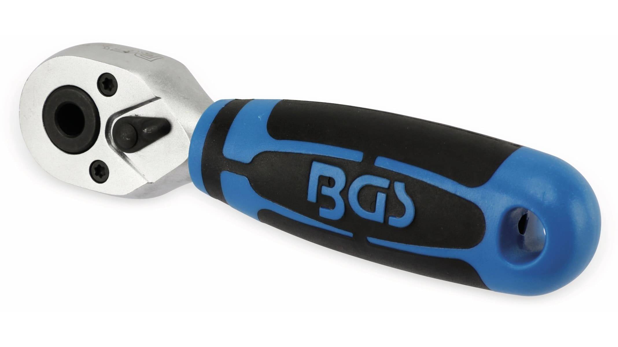 BGS TECHNIC Umschaltknarre 353, Bitaufnahme, 10 mm (3/8") Innensechskant, 135 mm