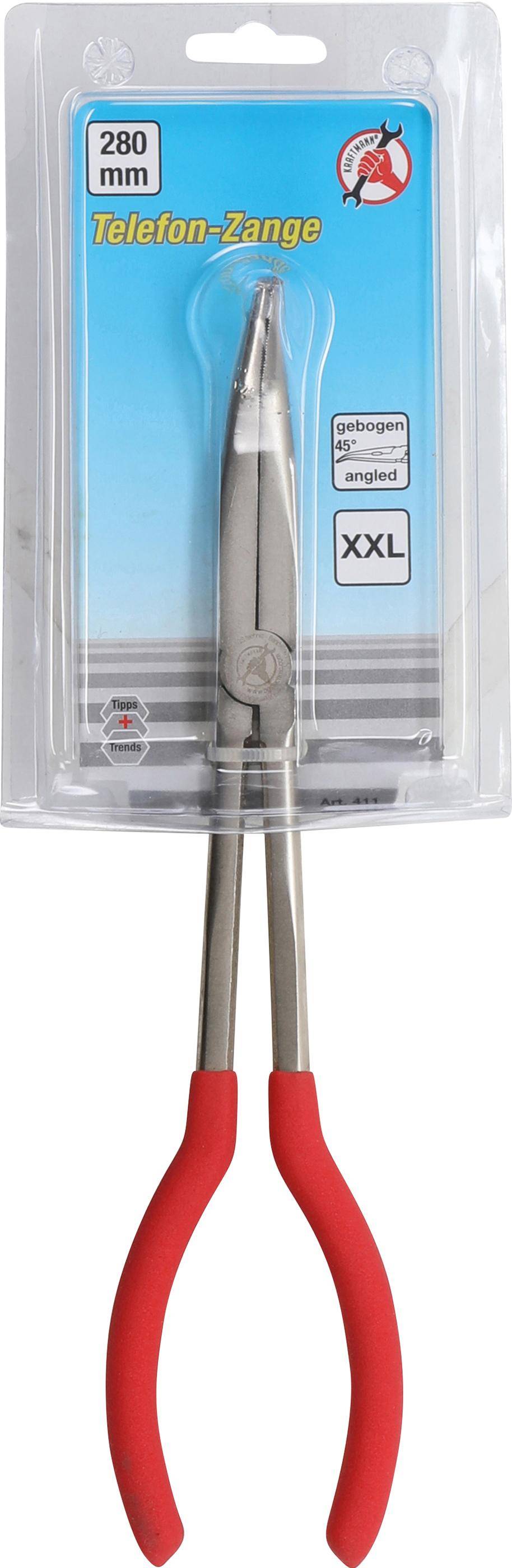 BGS Do It Yourself Telefonzange | extra lang | 45° gebogen | 280 mm