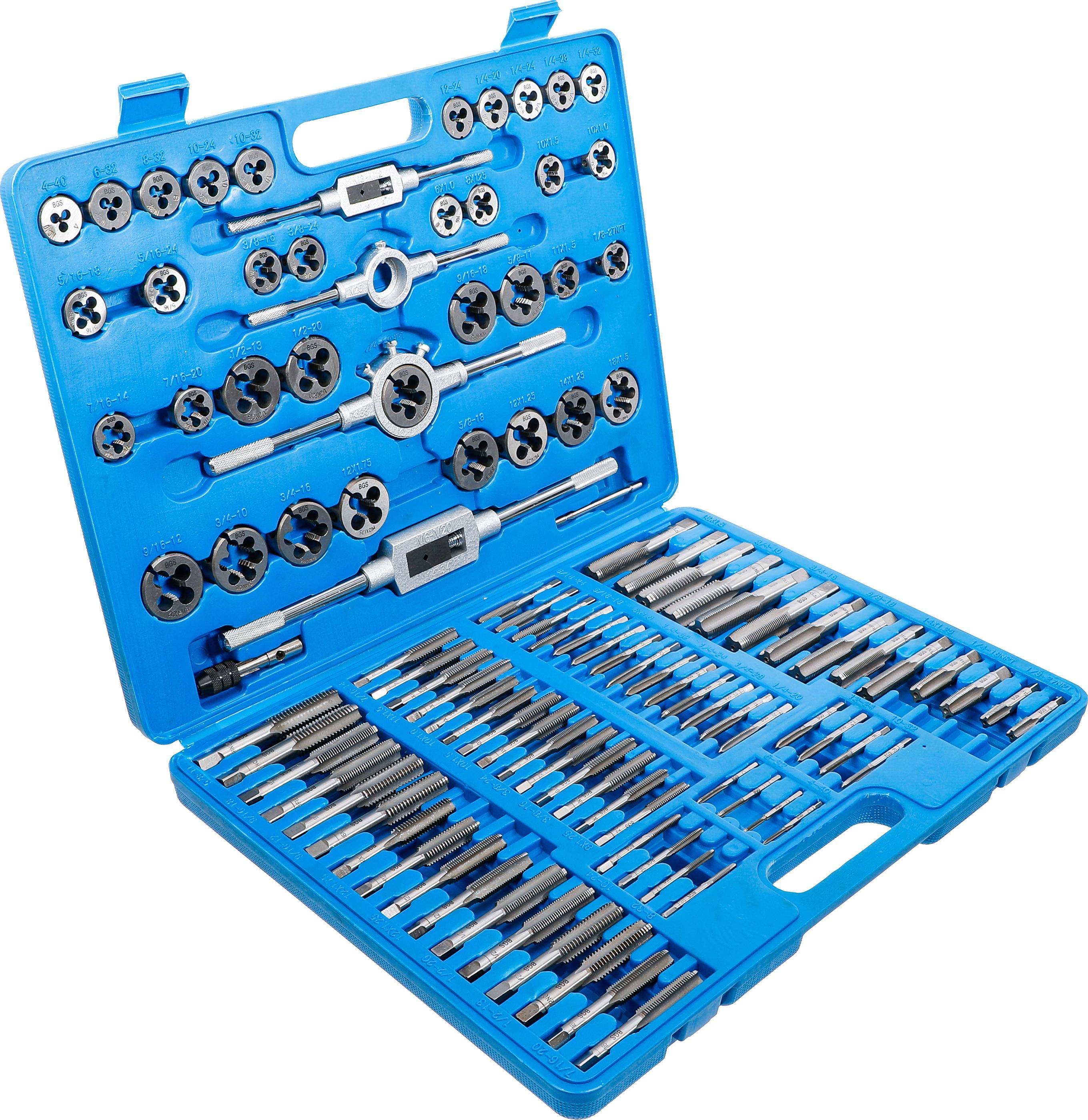 BGS Gewindeschneid-Satz | metrisch / Zoll | 110-tlg.