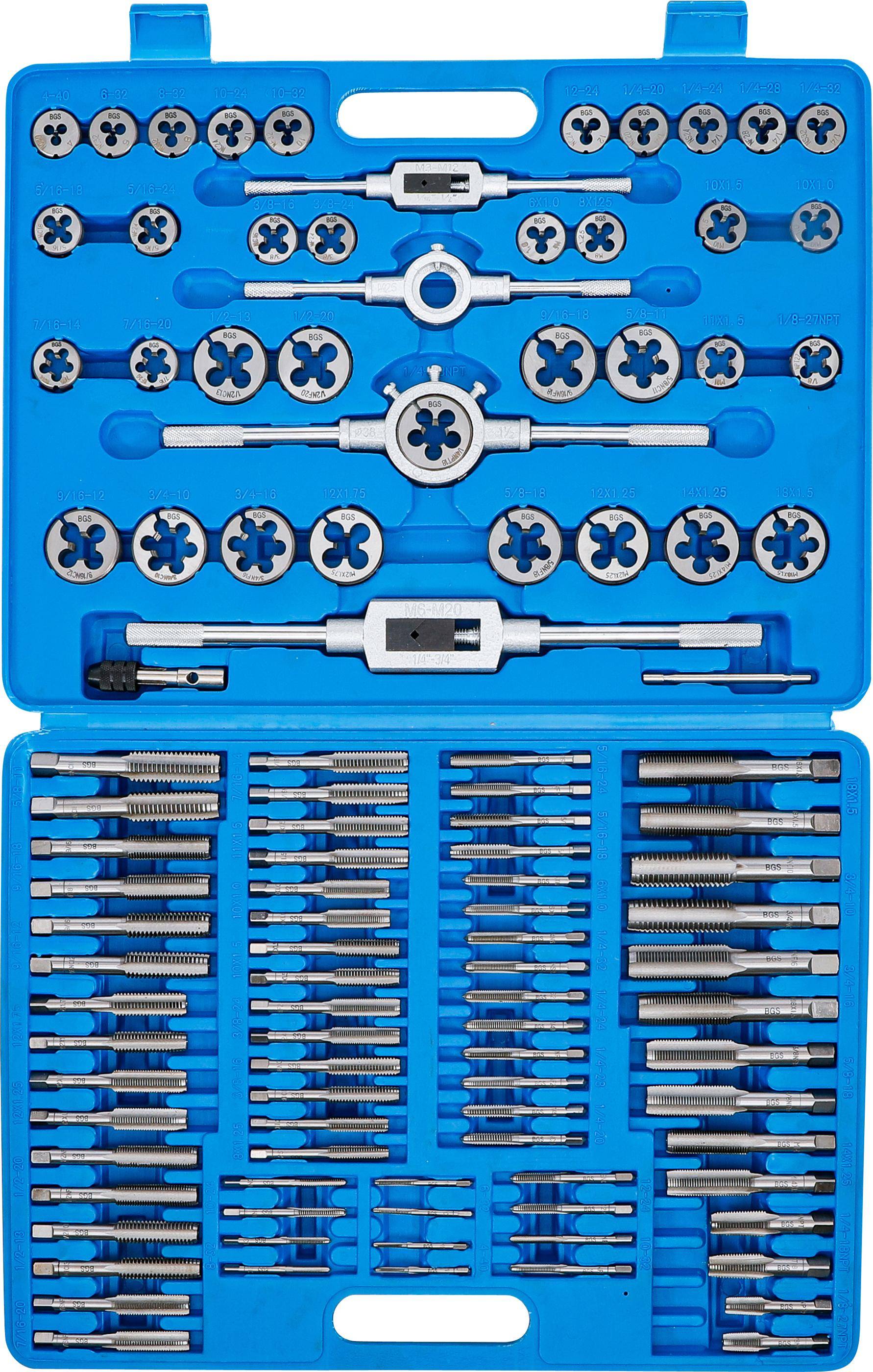 BGS Gewindeschneid-Satz | metrisch / Zoll | 110-tlg.
