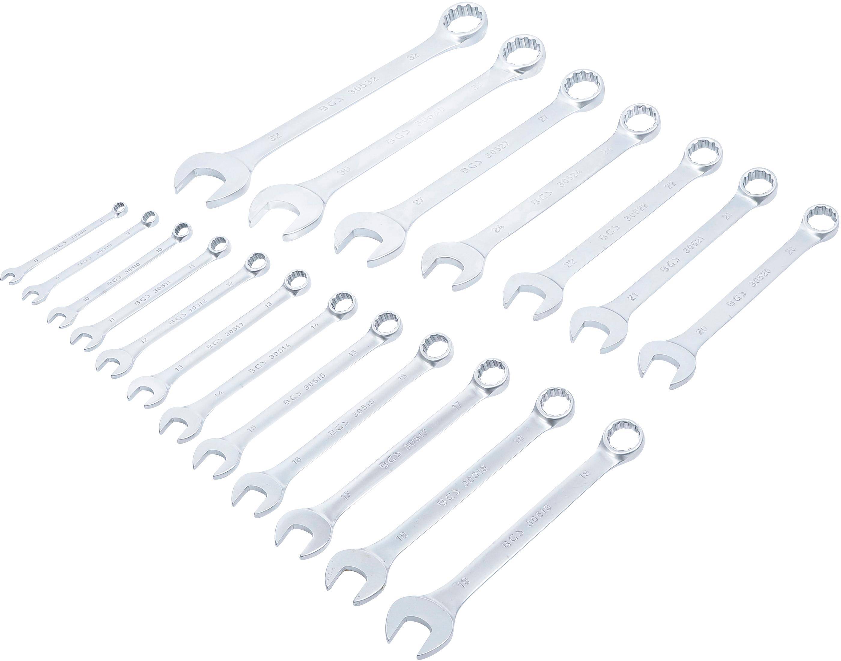 BGS technic Maul-Ringschlssel-Satz | SW 8 - 32 mm | 19-tlg.