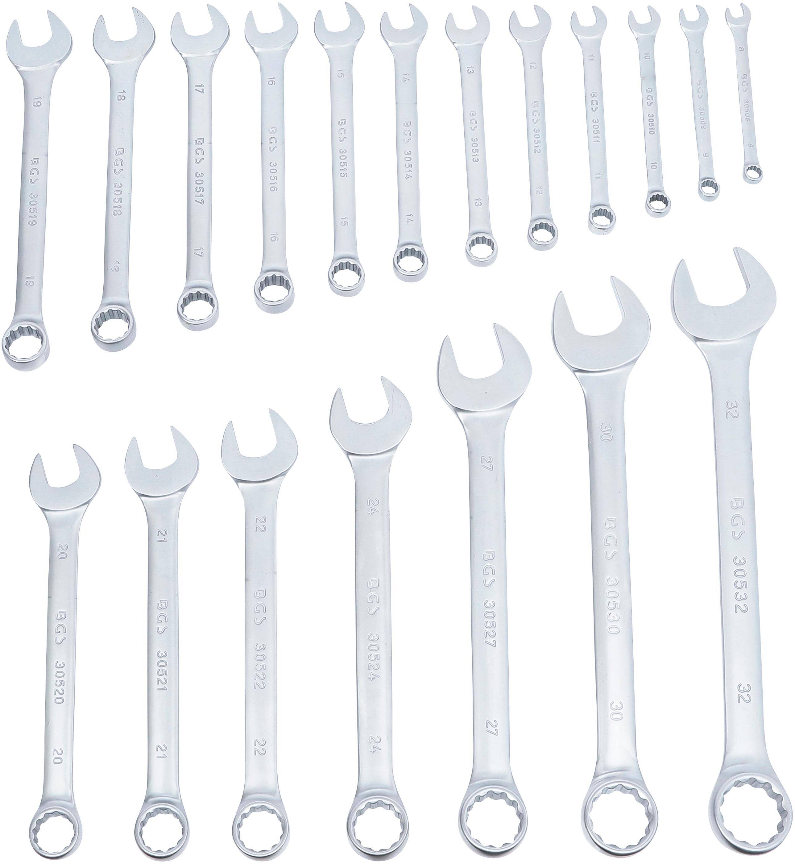 BGS technic Maul-Ringschlssel-Satz | SW 8 - 32 mm | 19-tlg.