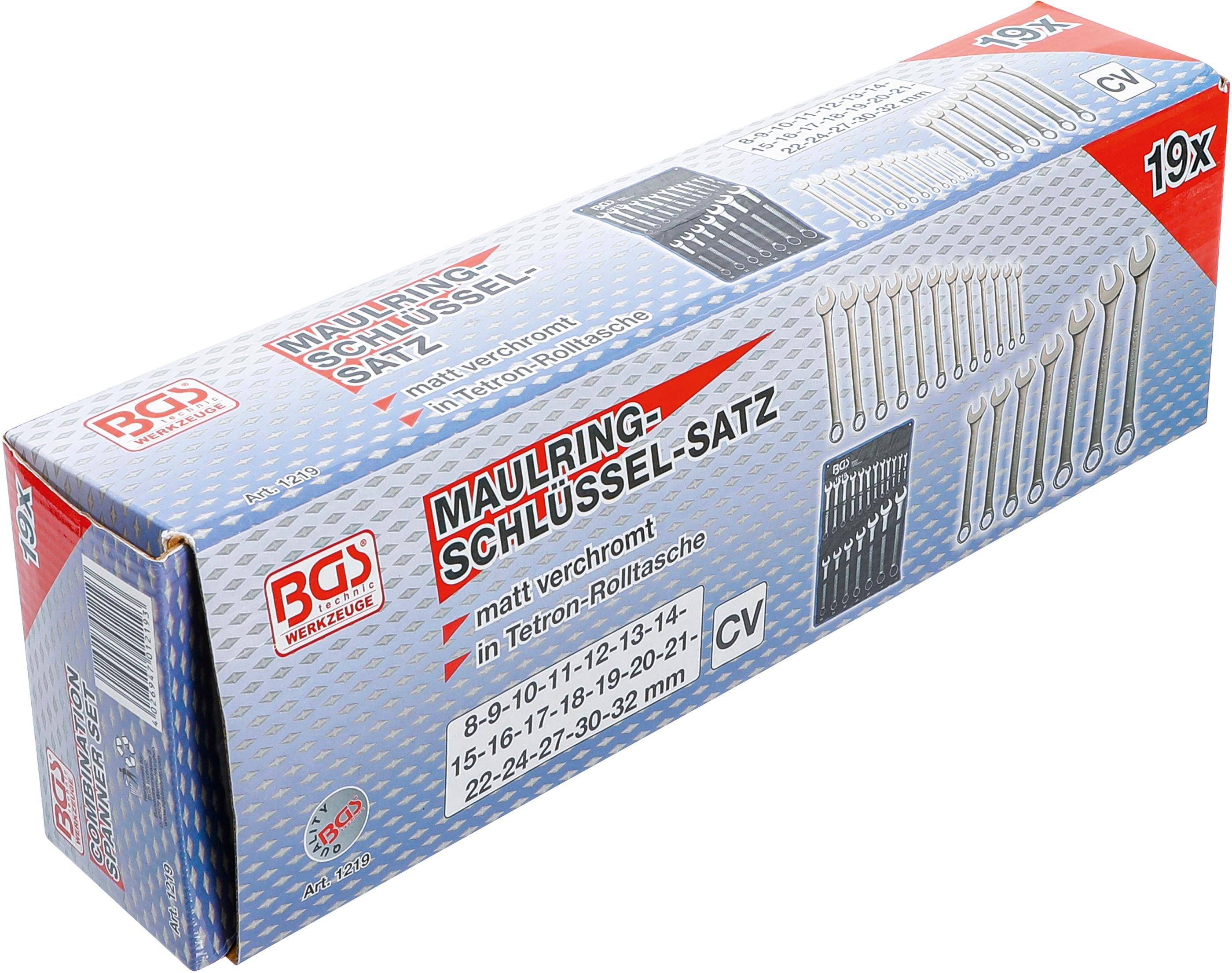 BGS technic Maul-Ringschlssel-Satz | SW 8 - 32 mm | 19-tlg.