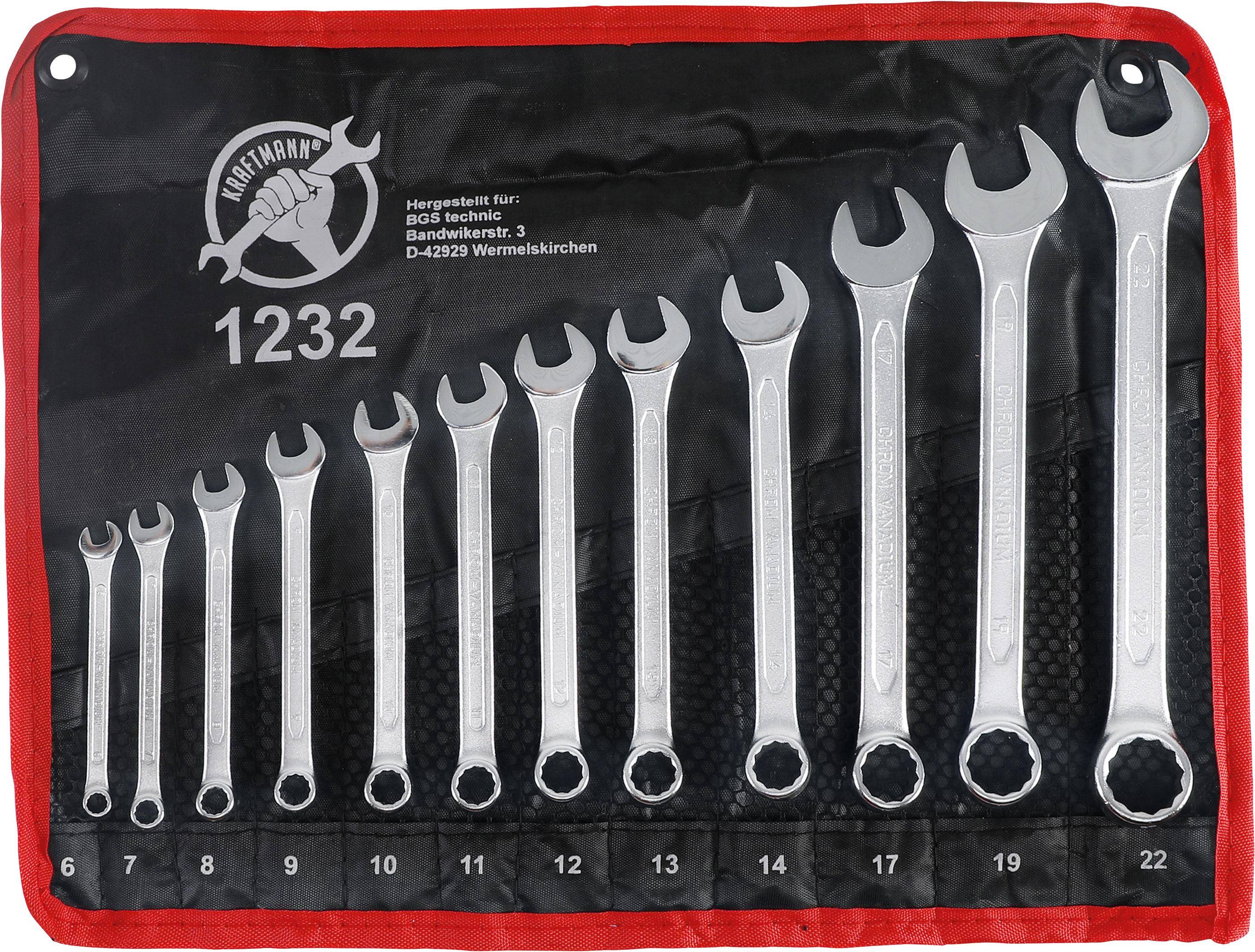 BGS Do It Yourself Maul-Ringschlüssel-Satz | SW 6 - 22 mm | 12-tlg.