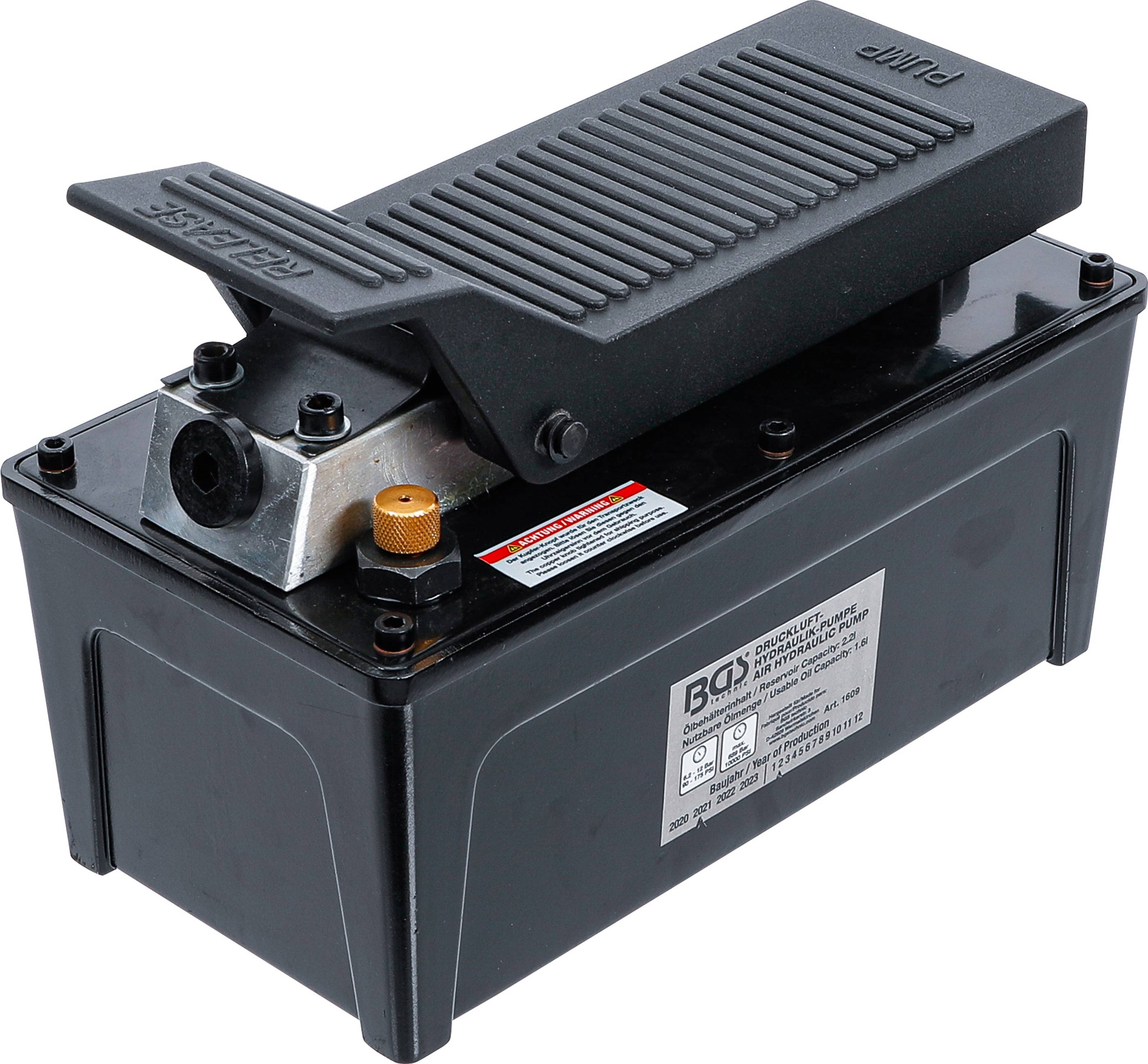 BGS technic Druckluft-Hydraulik-Pumpe | 689 bar / 10.000 PSI