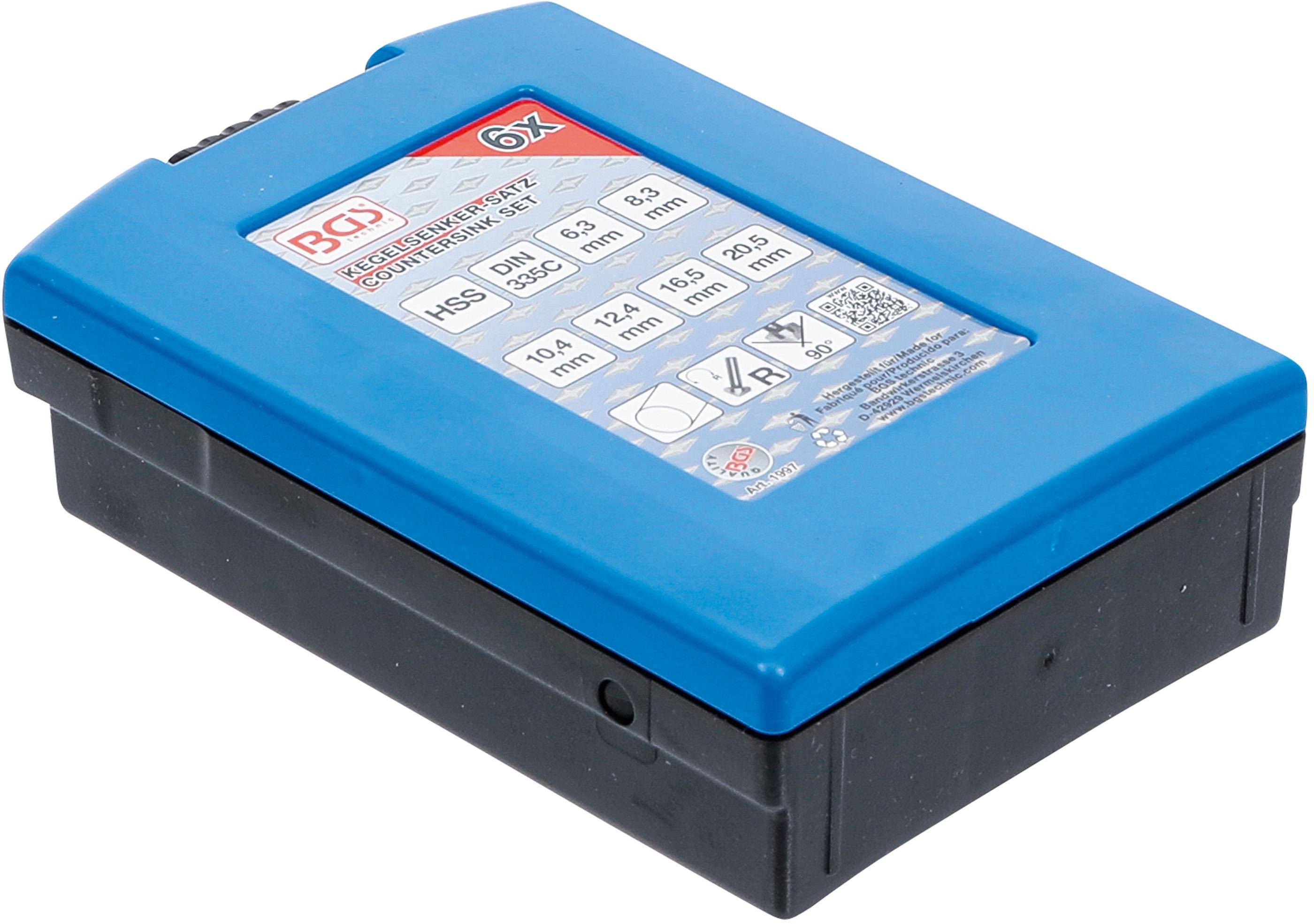 BGS Kegelsenker-Satz | HSS | DIN 335 Form C | 6-tlg.