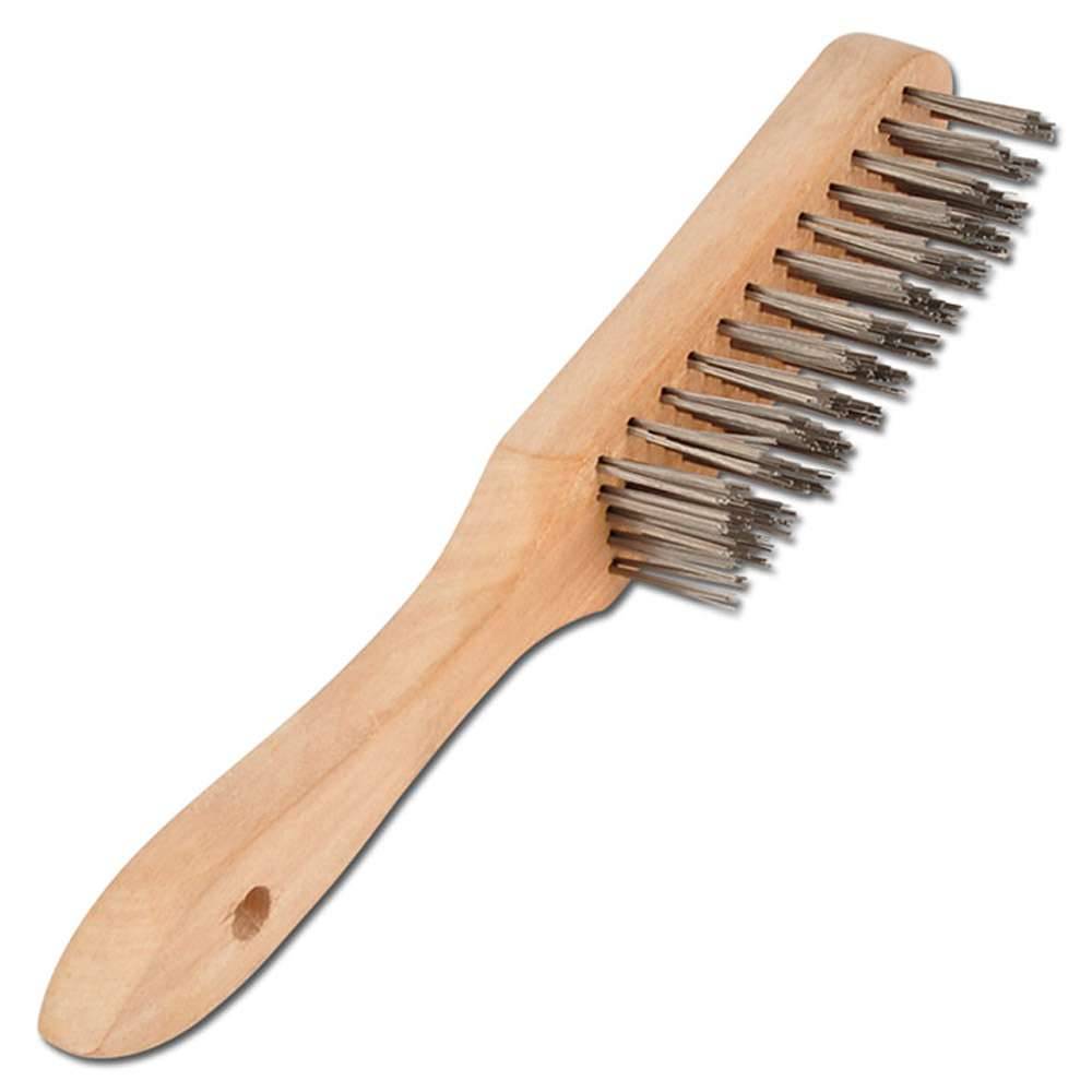 Handstielbürste - Gusstahl 0,31 mm - Länge 300 mm - 5-reihig