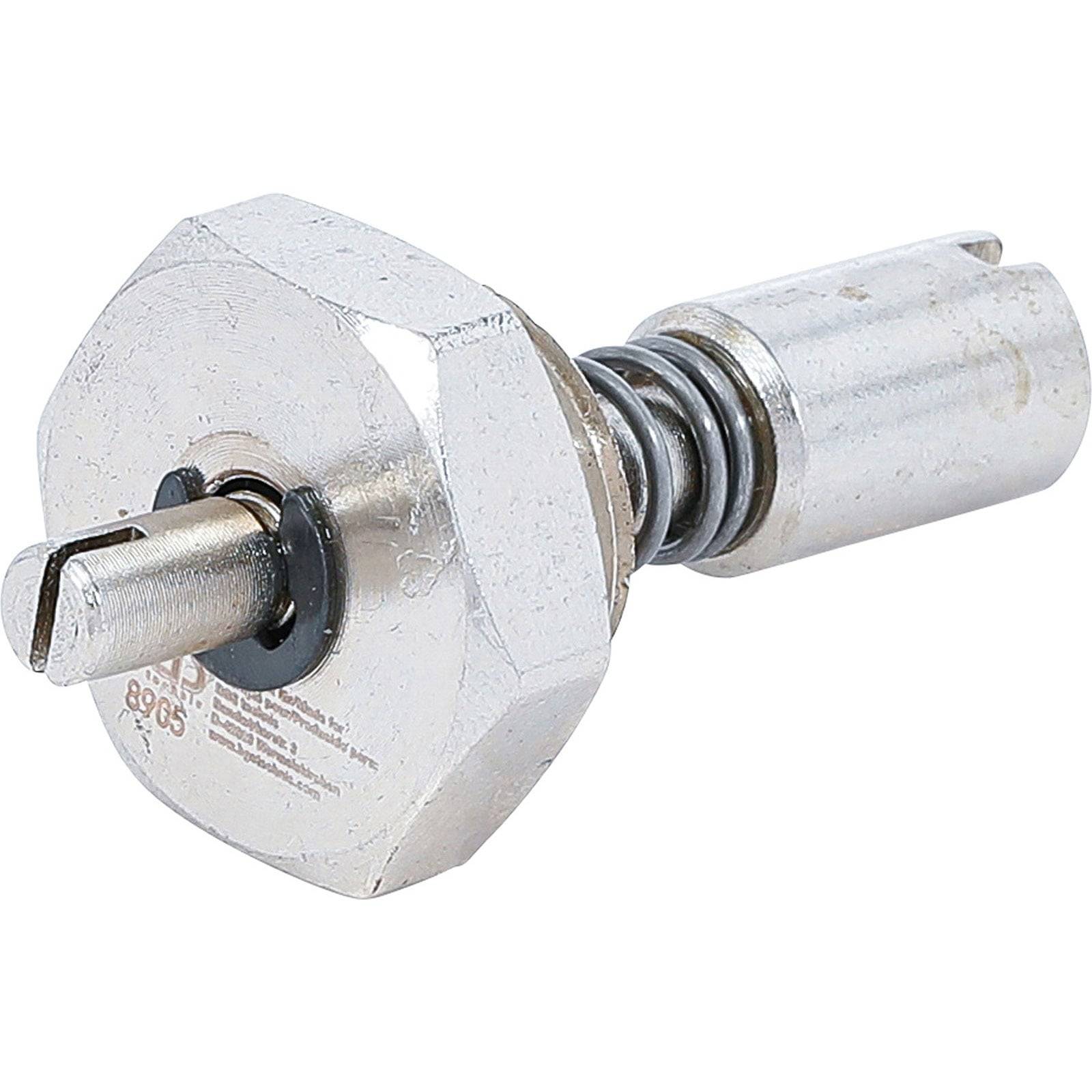 Stahlhydraulik-Schnellkupplung mit Sechskantknopf und Feder.