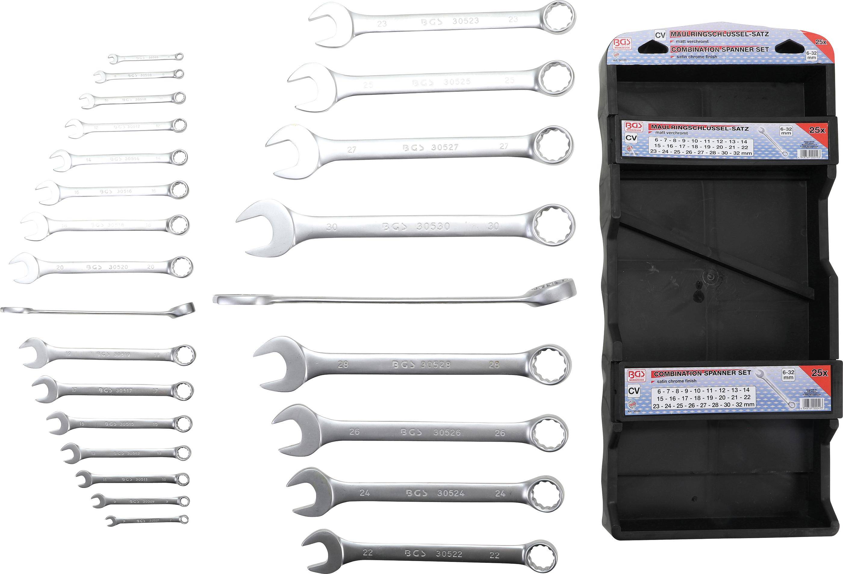 BGS technic Maul-Ringschlssel-Satz | SW 6 - 32 mm | 25-tlg.