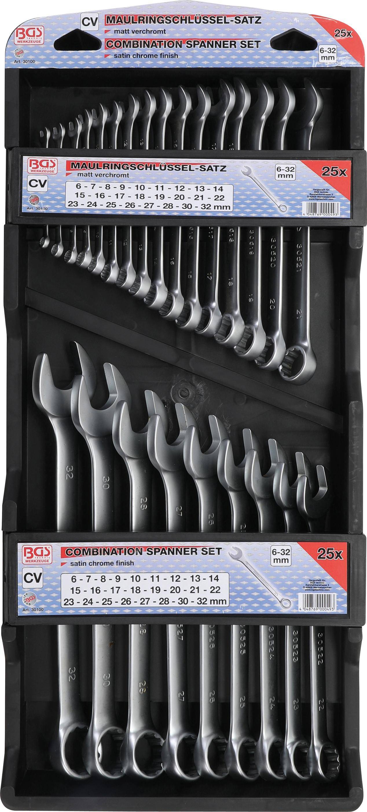 BGS technic Maul-Ringschlssel-Satz | SW 6 - 32 mm | 25-tlg.