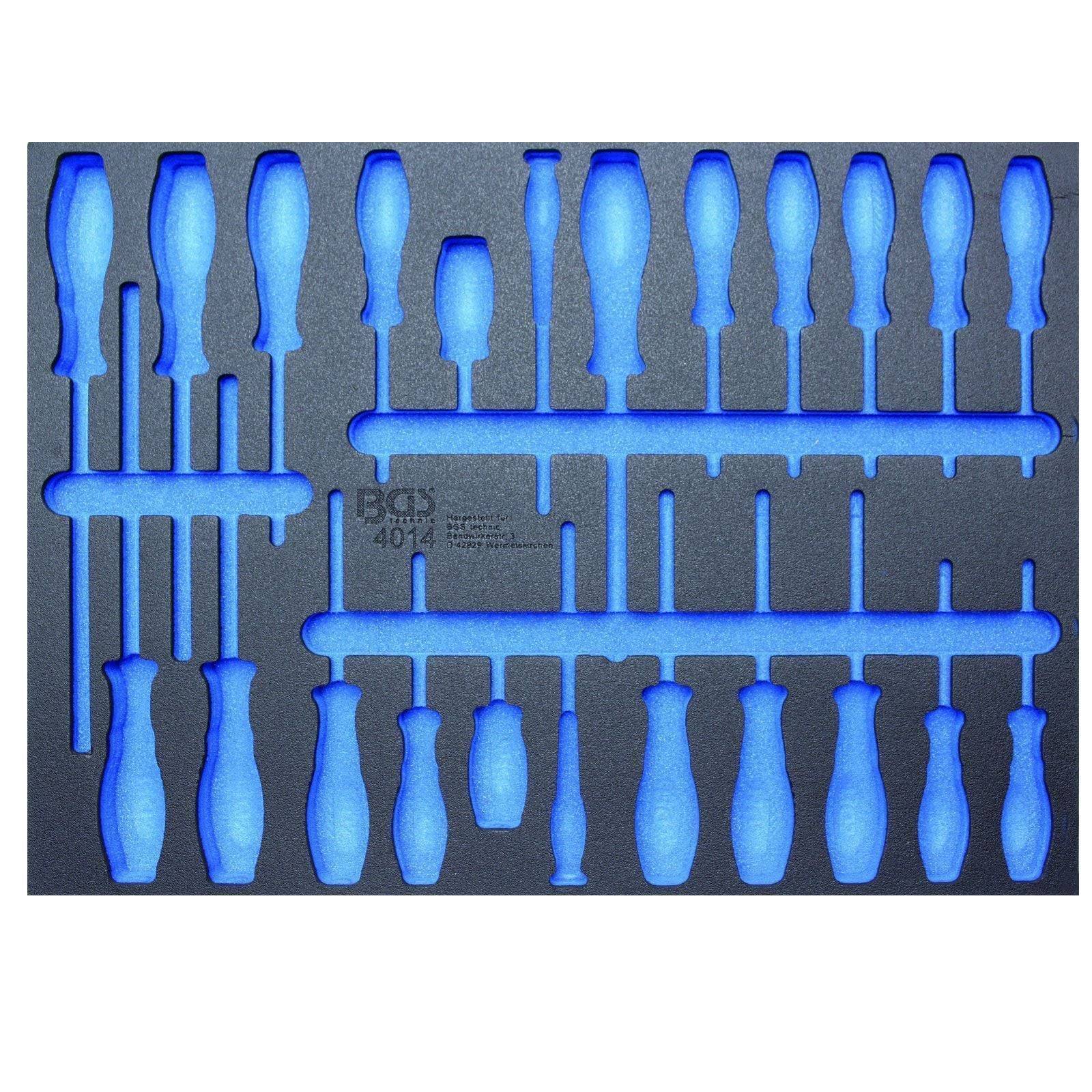 BGS 3/3 Werkstattwageneinlage LEER für: 23tlg. Schraubendreher-Set - 4014-5