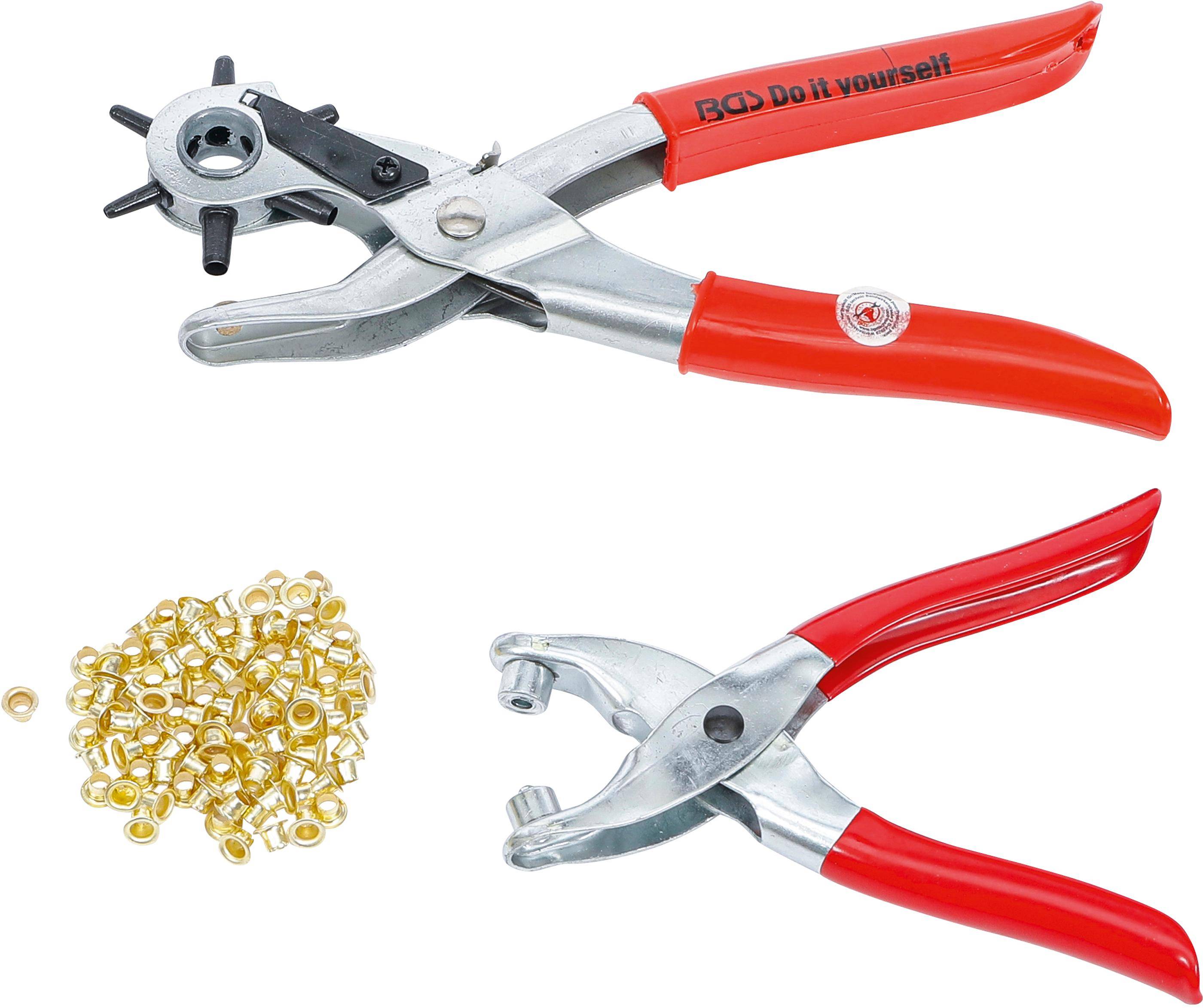 BGS Do It Yourself Revolver-Lochzange und Ösenzange-Satz | 102-tlg.
