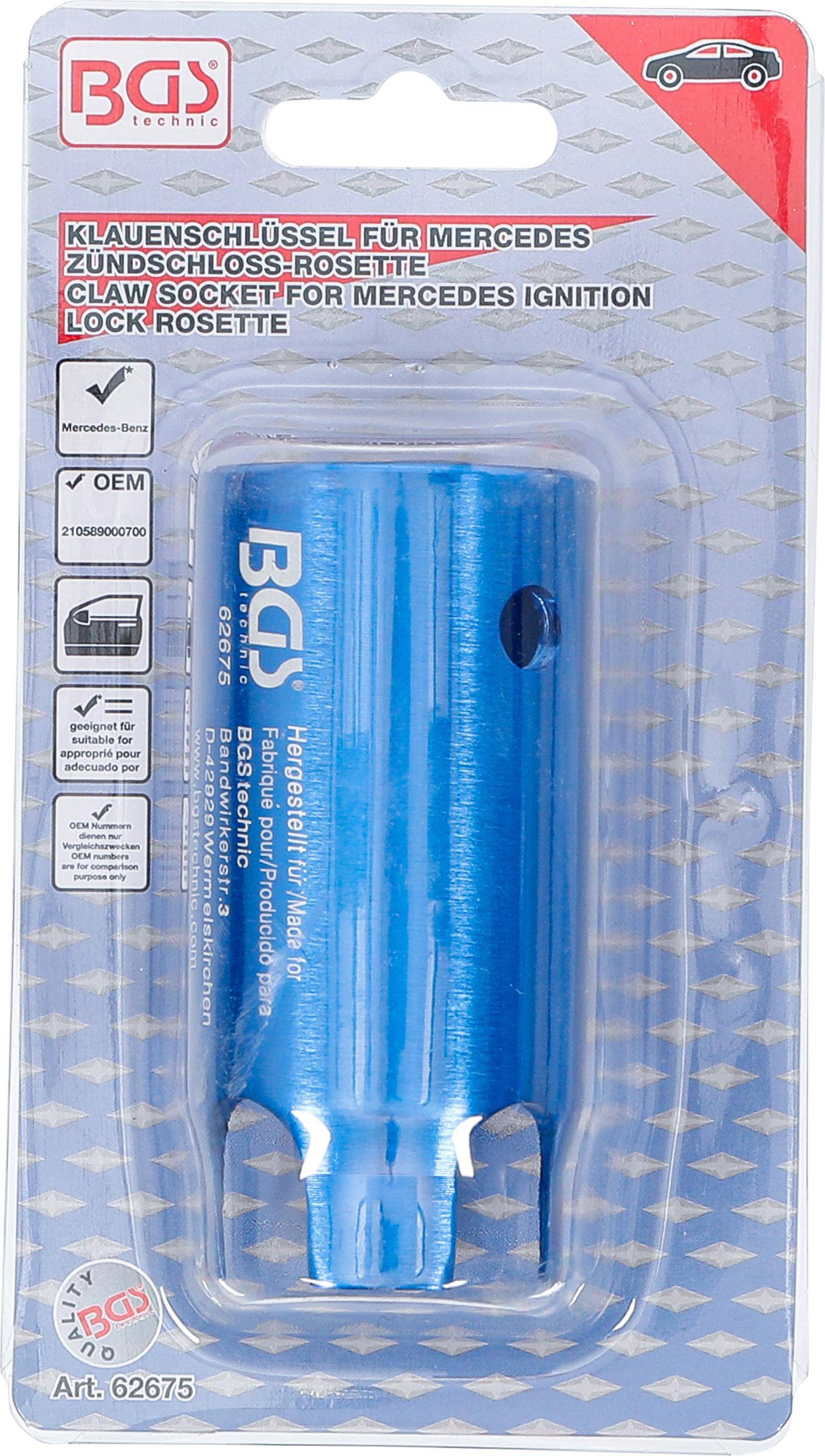BGS Klauenschlssel fr Mercedes Zndschloss-Rosette