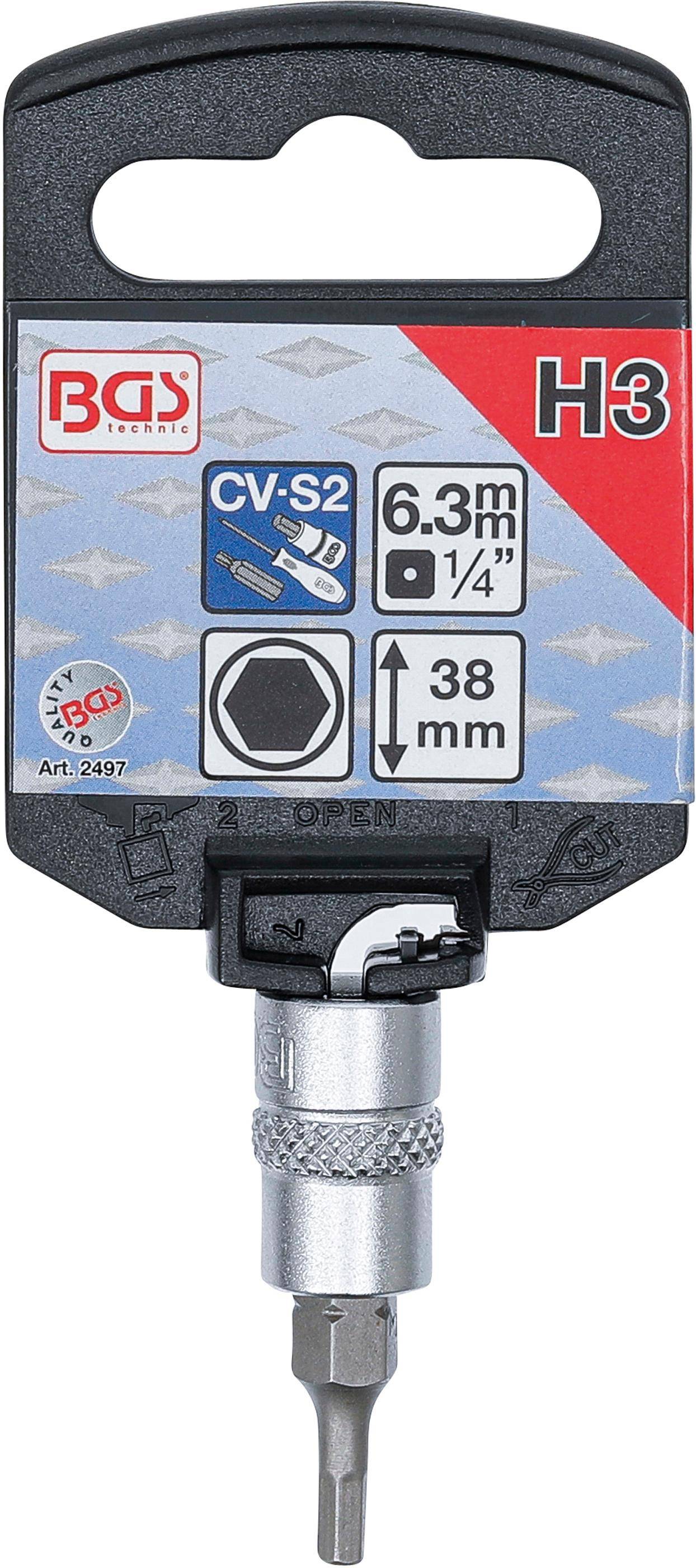 BGS technic Bit-Einsatz | Antrieb Innenvierkant 6,3 mm (1/4") |