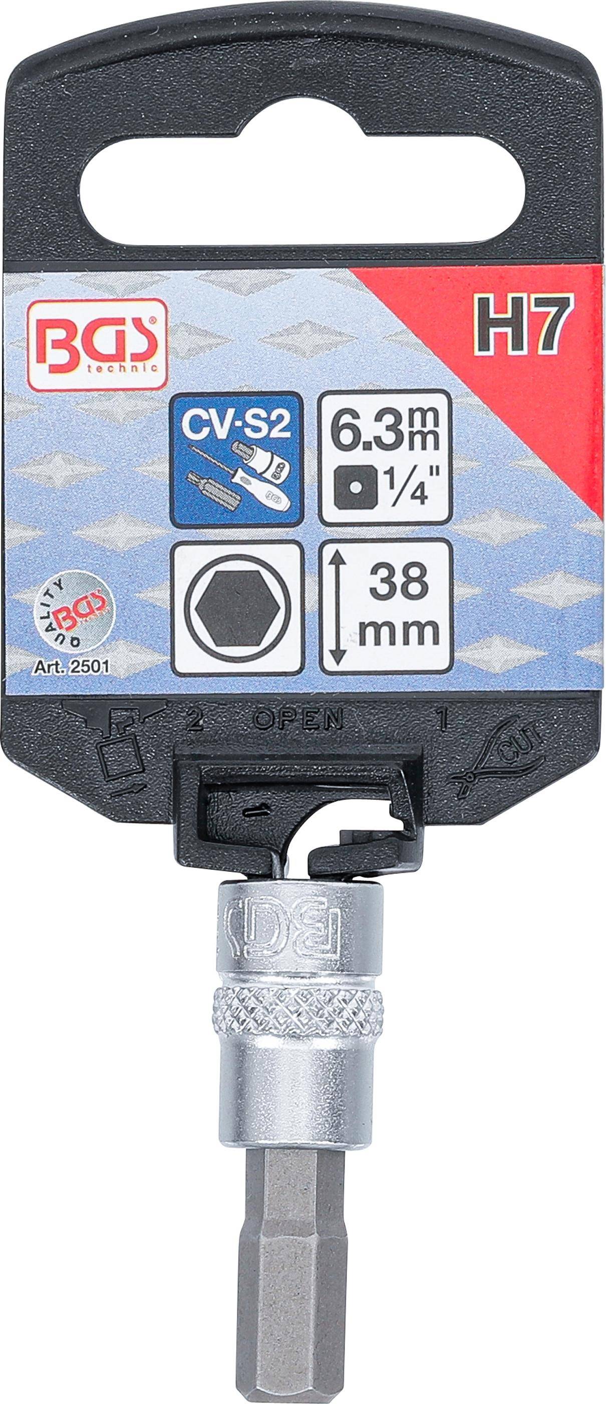 BGS Bit-Einsatz | Antrieb Innenvierkant 6,3 mm (1/4") |