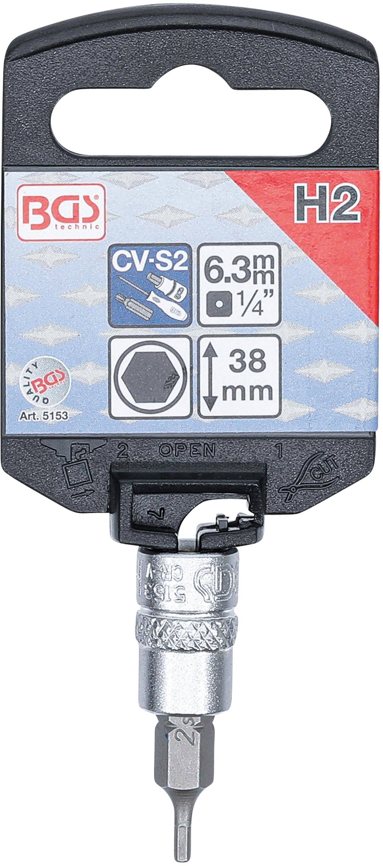 BGS Bit-Einsatz | Antrieb Innenvierkant 6,3 mm (1/4") |