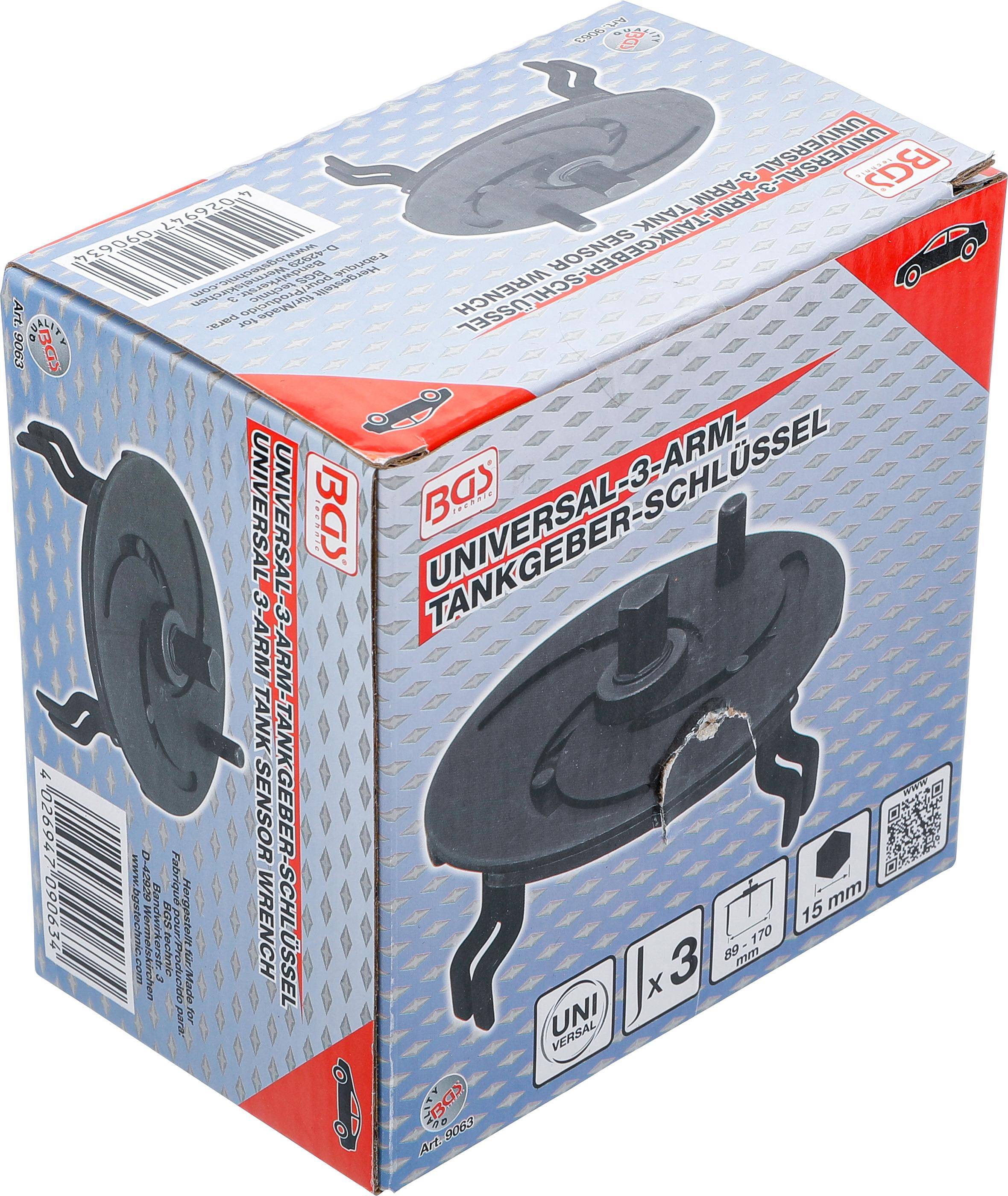 BGS Universal-3-Arm-Tankgeber-Schlssel | 89 - 170 mm