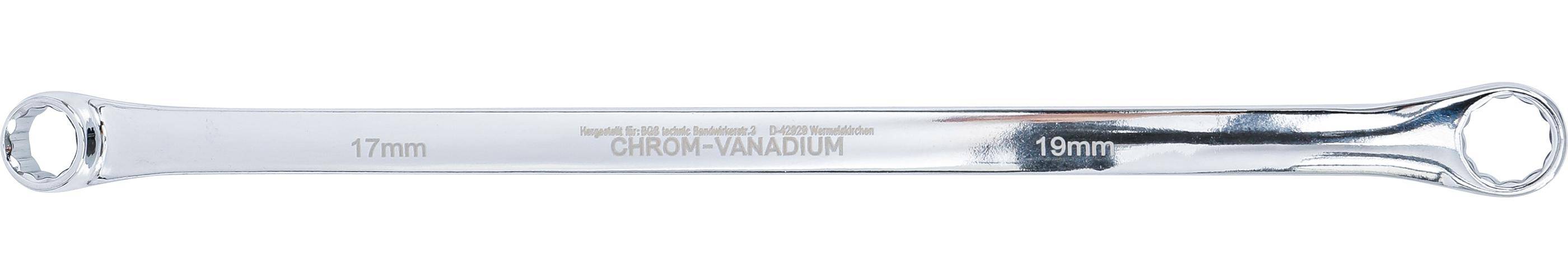 BGS Doppel-Ringschlüssel | extra lang | SW 17 x 19 mm