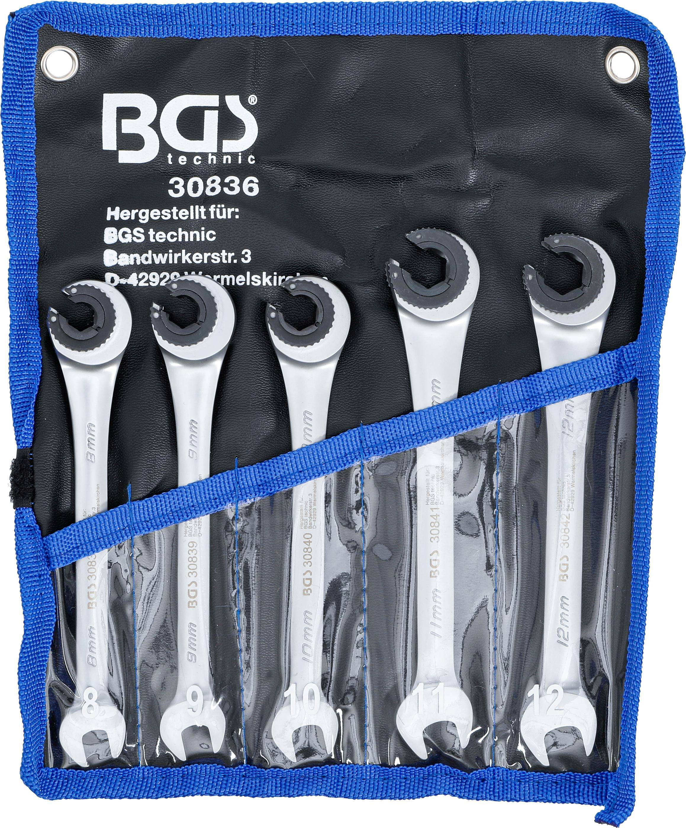 BGS Ratschenring-Maulschlssel-Satz | offen | 5-tlg.