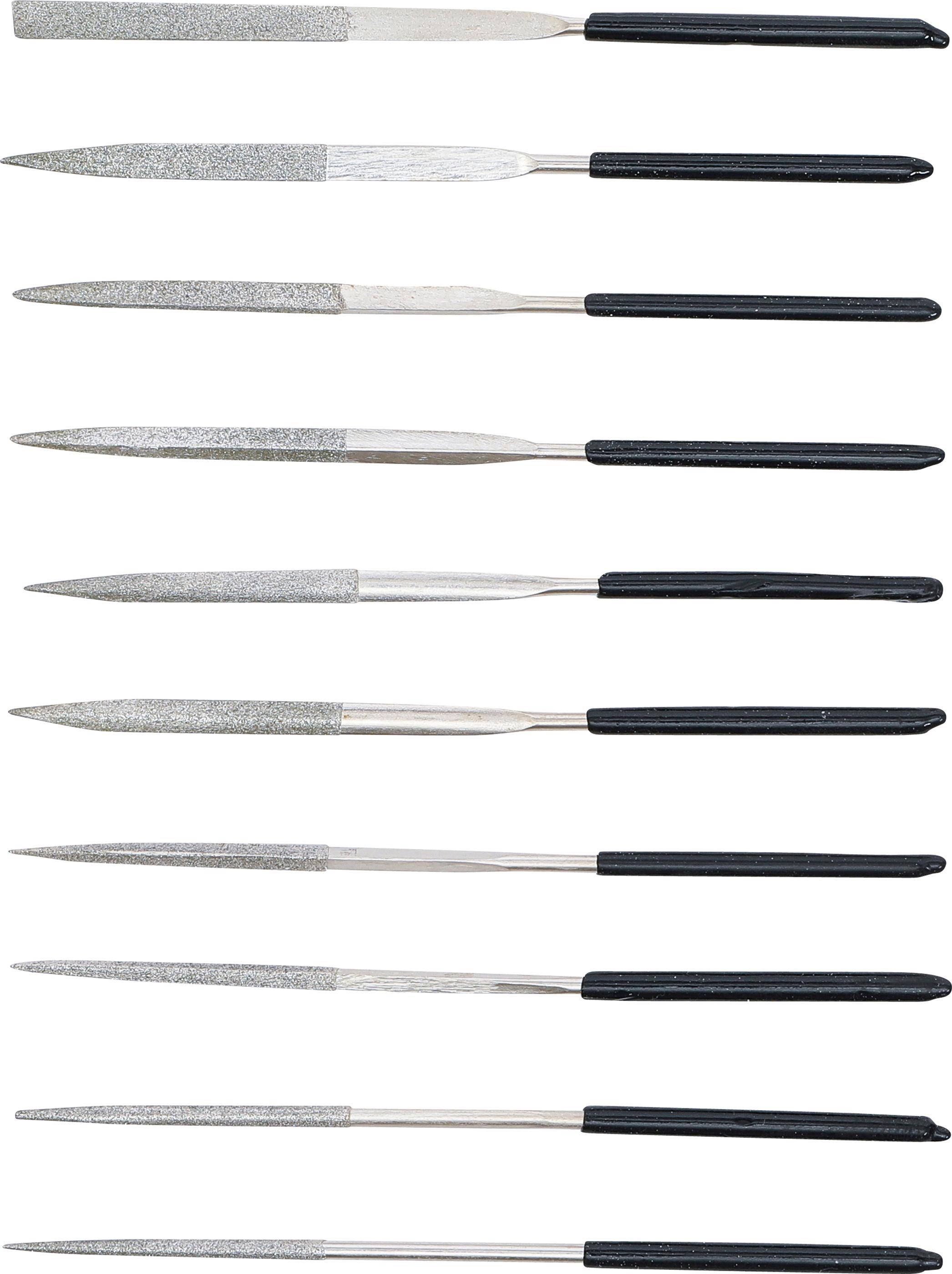 BGS Diamantfeilen-Satz | gerade | 140 x 3 mm | 10-tlg.