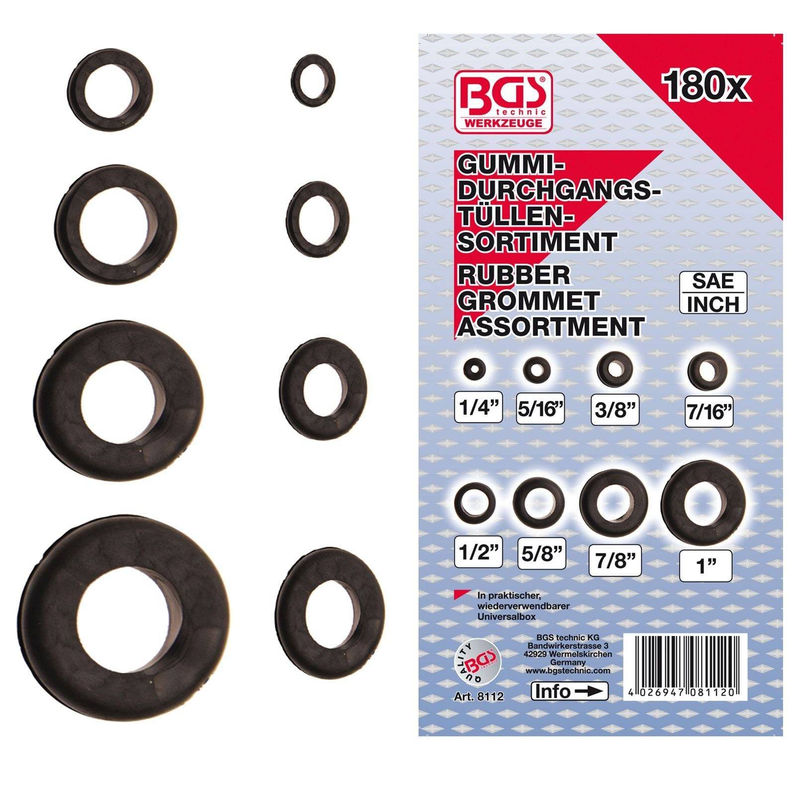 Sortiment von Gummidurchführungen