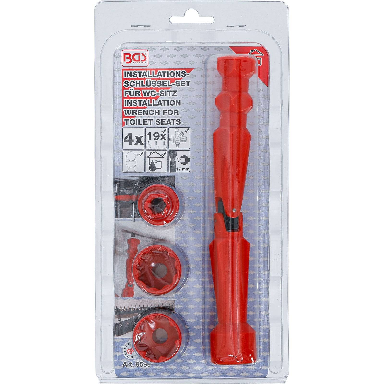 BGS Installationsschlüssel-Satz für WC-Sitz 4tlg. - 9599