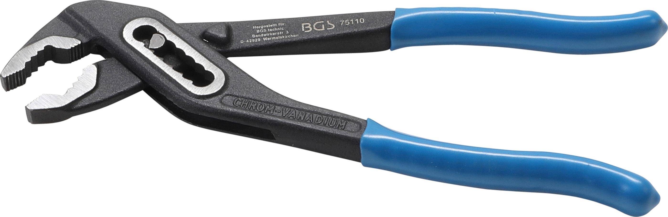 BGS technic Wasserpumpenzange | mit Durchsteckgewerbe | 175 mm