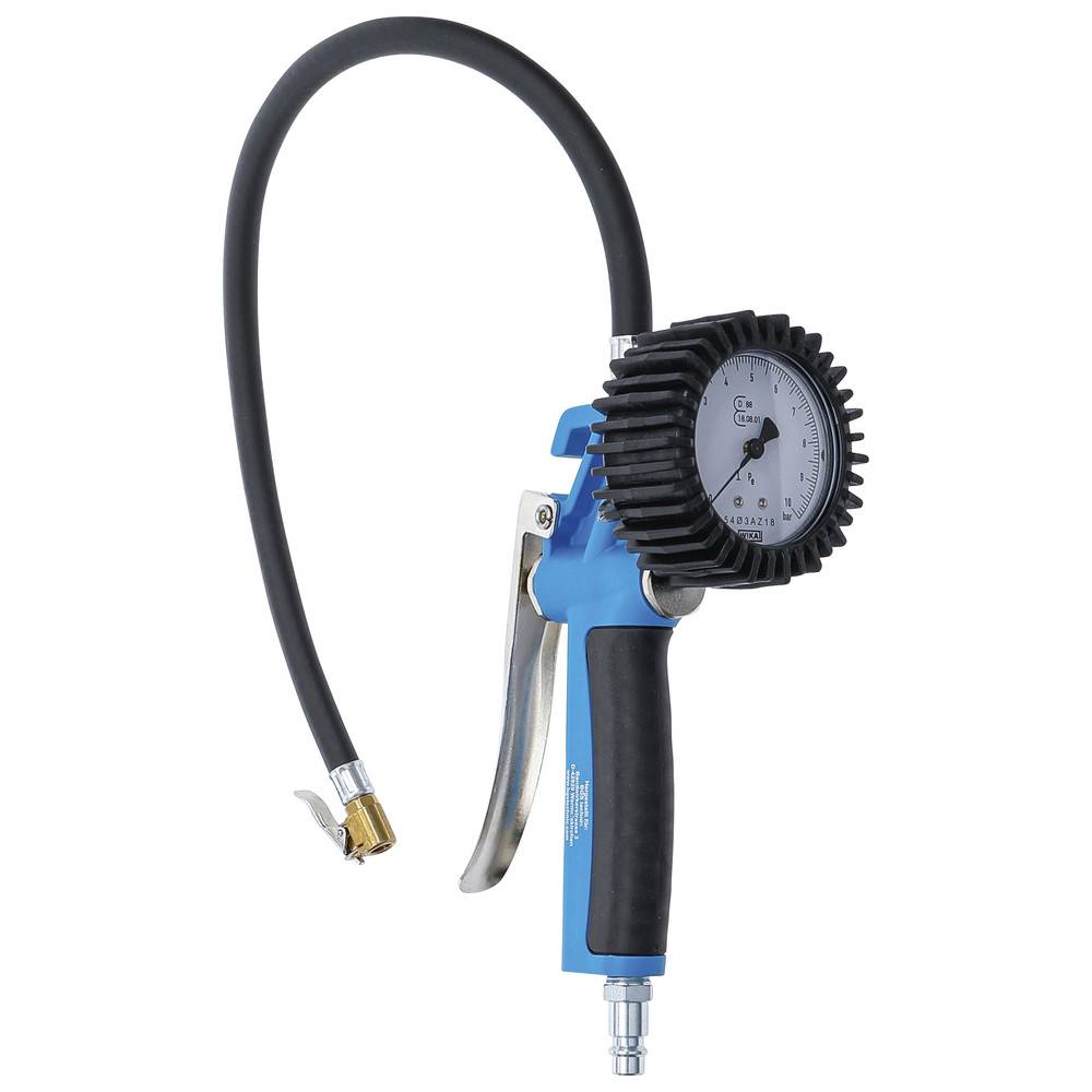 BGS Druckluft-Reifenfüllpistole, geeicht, 0-10 bar