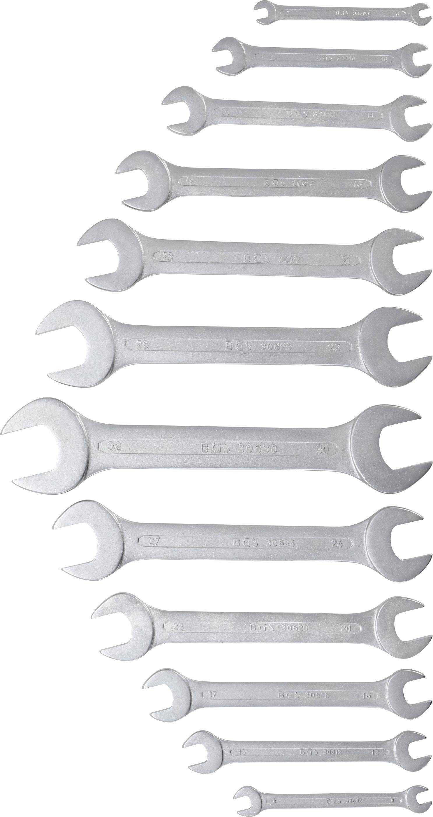 BGS Doppel-Maulschlüssel-Satz | SW 6 - 32 mm | 12-tlg.