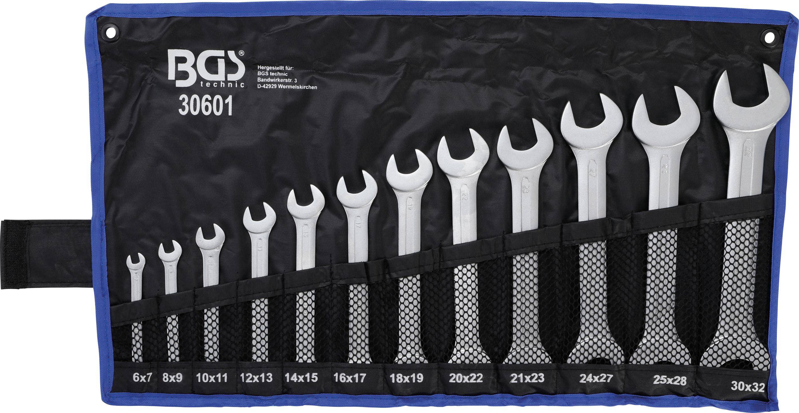 BGS Doppel-Maulschlüssel-Satz | SW 6 - 32 mm | 12-tlg.