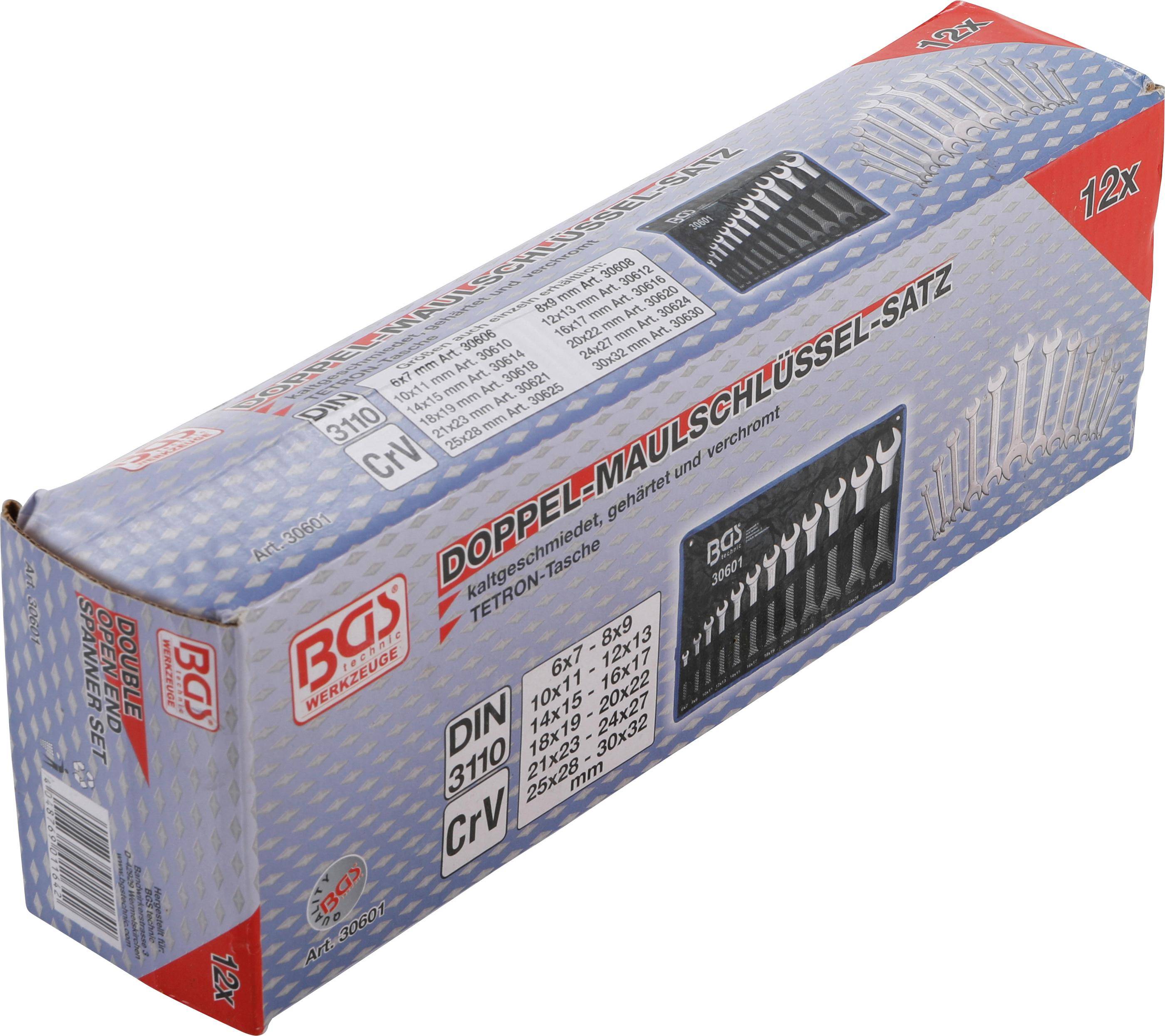 BGS Doppel-Maulschlüssel-Satz | SW 6 - 32 mm | 12-tlg.