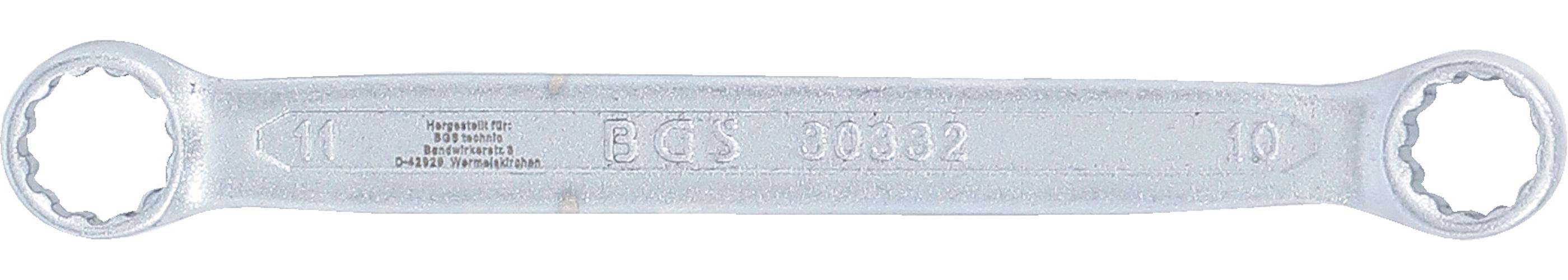 BGS Doppel-Ringschlüssel | extra flach | SW 10 x 11 mm